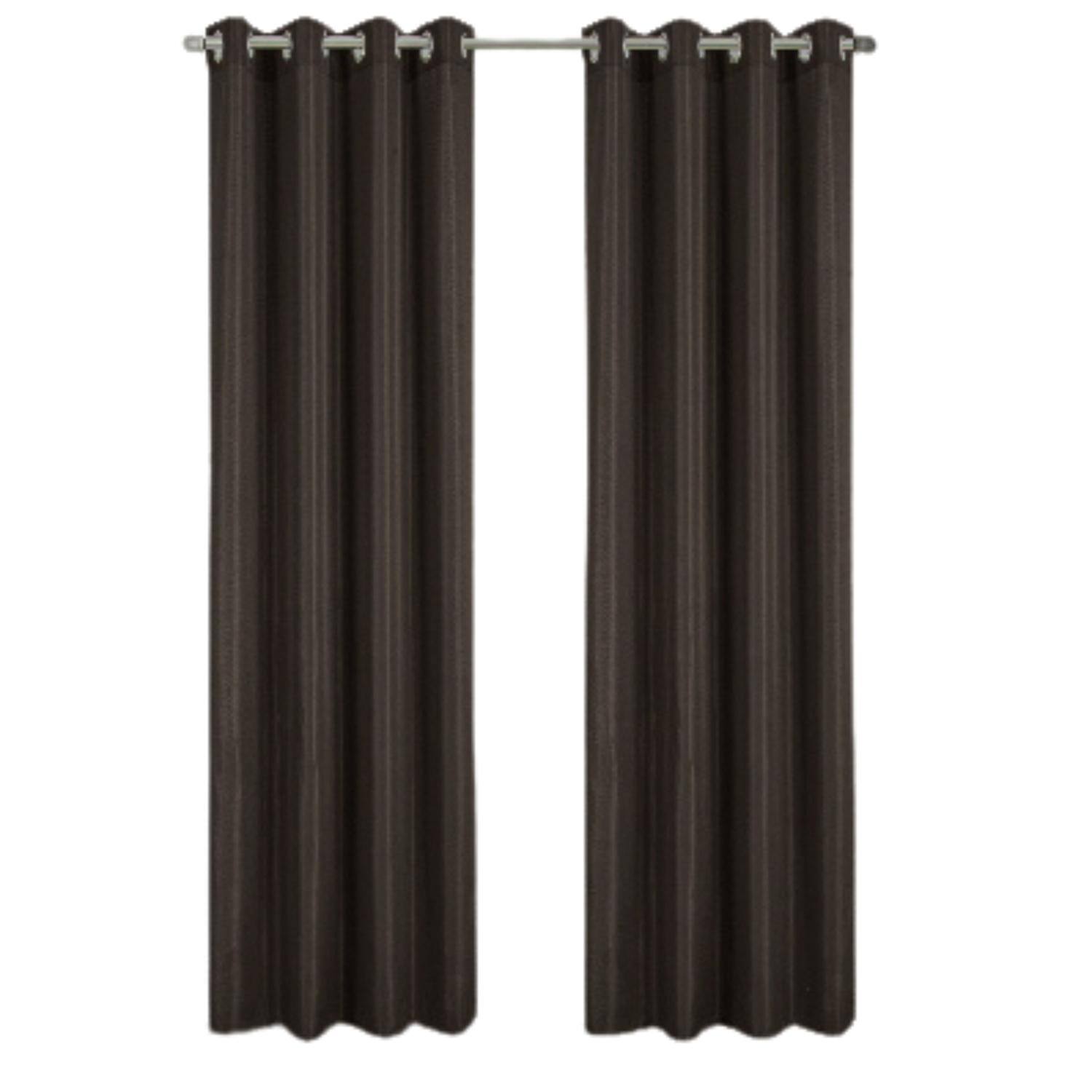 RT Designers Collection - RT Designer Collection Gibson Luxurious Decorative Grommet Curtain Panel 54" x 90" - Chocolate