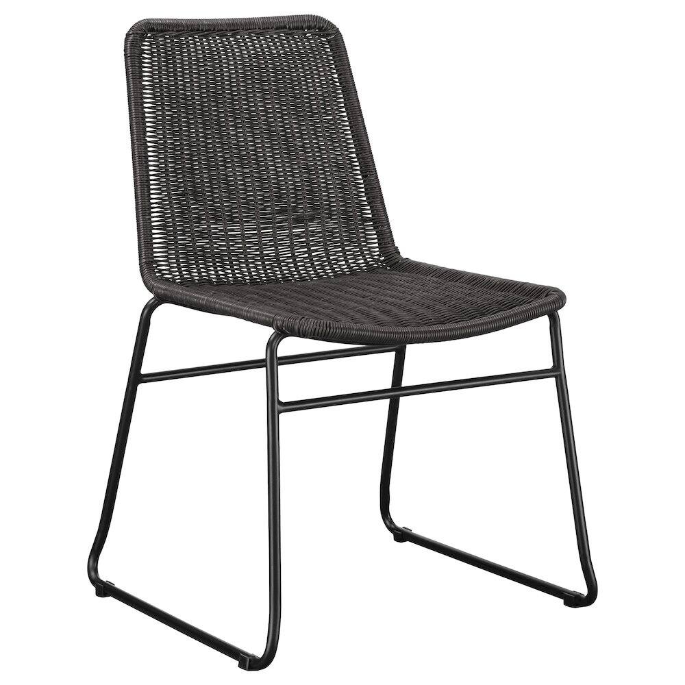 Alt View 2. Coaster Co. of America - Dacy Faux Rattan Metal Dining Side Chair Brown (Set of 2) - Brown.