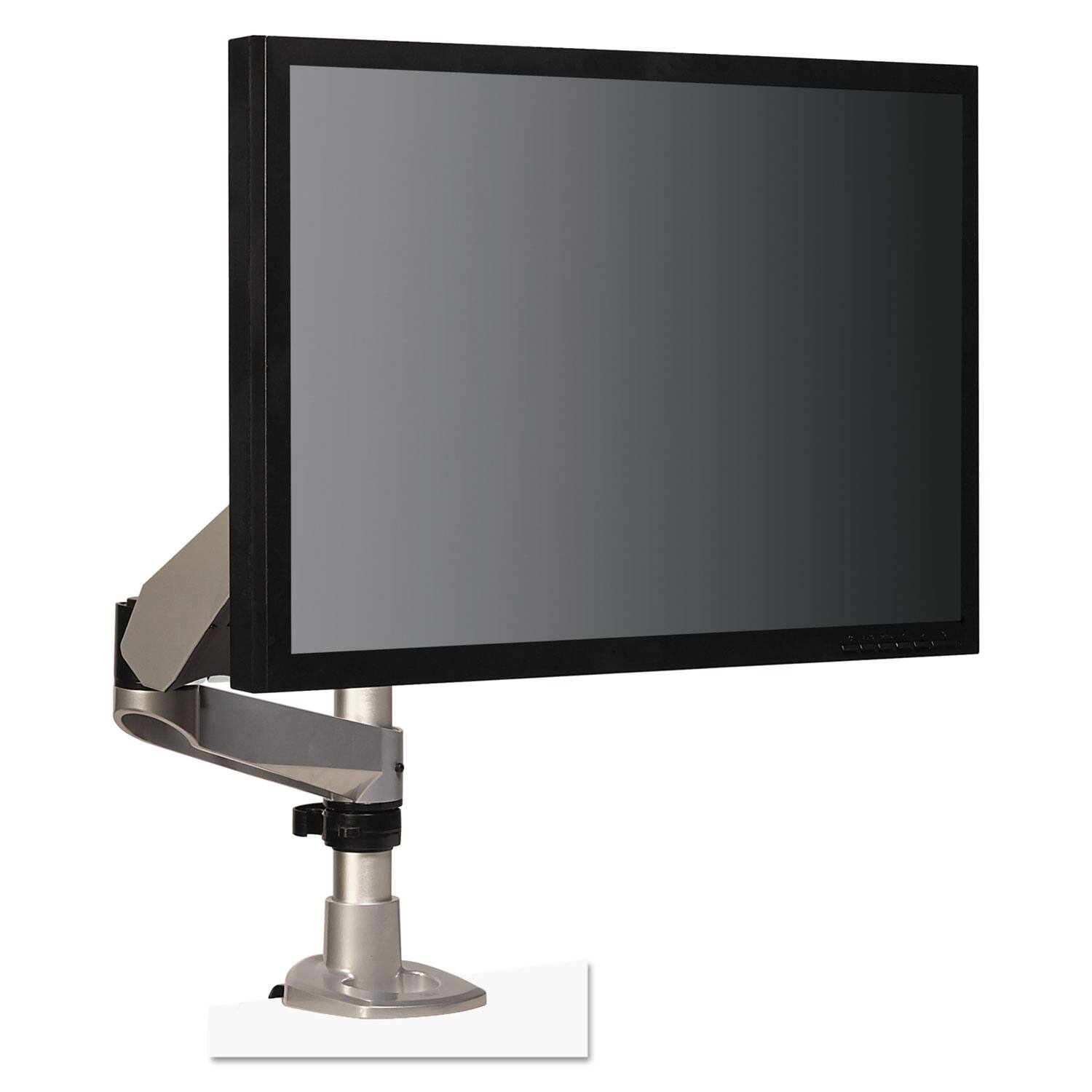 Alt View 4. 3M - MA140MB 4-1/2 in. x 19-1/2 in. 30-lb. Capacity Dual-Swivel Monitor Arm/Gray - Black/Gray.