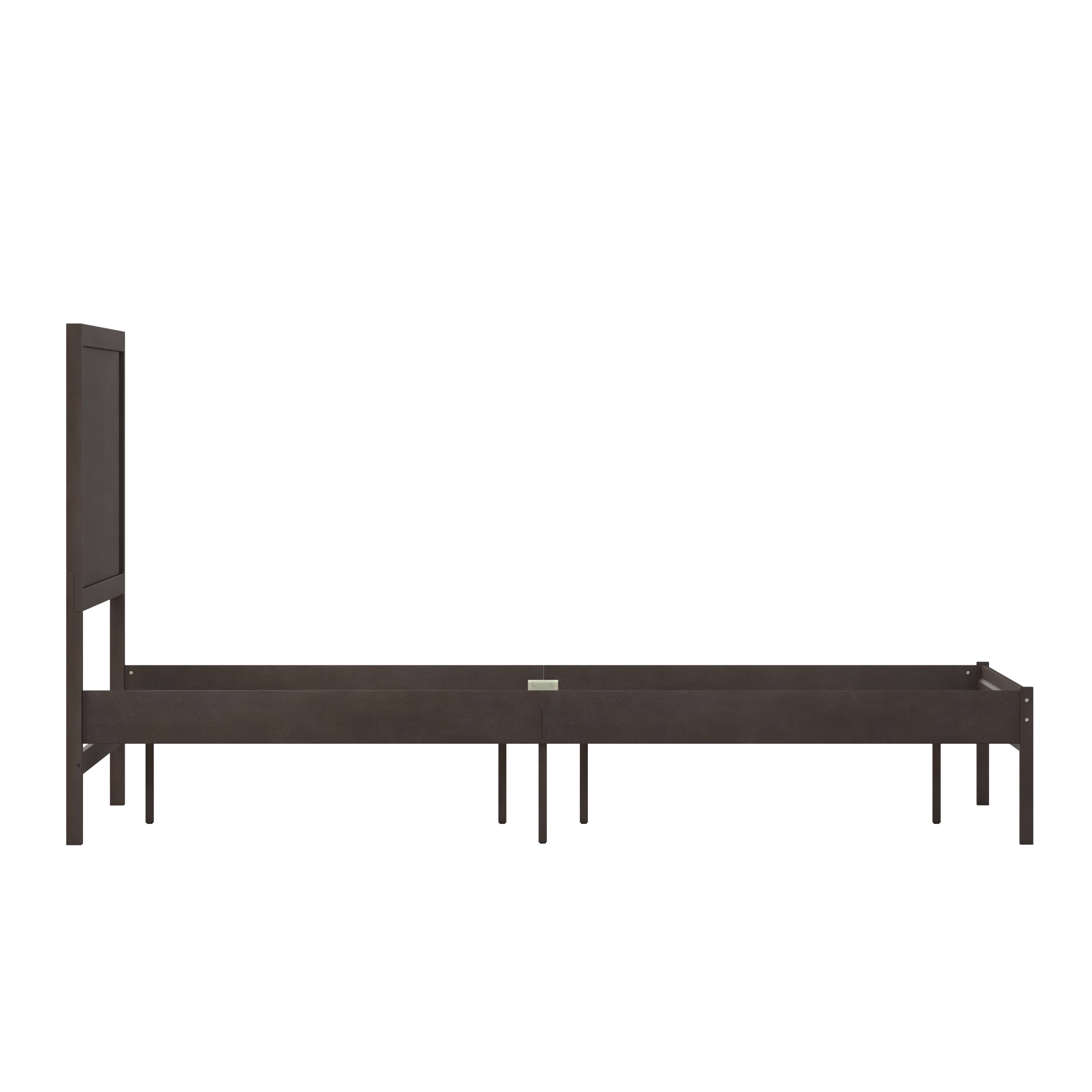 Alt View 8. Emma + Oliver - Ashton Classic Wooden Platform Bed with Headboard - Dark Brown.