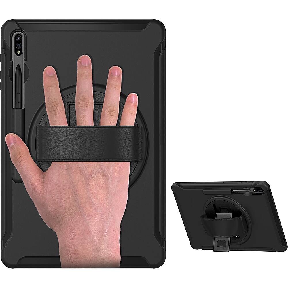 Alt View 38. SaharaCase - PROTECTION Hand Strap Series Case for Samsung Galaxy Tab S8+ - Black.