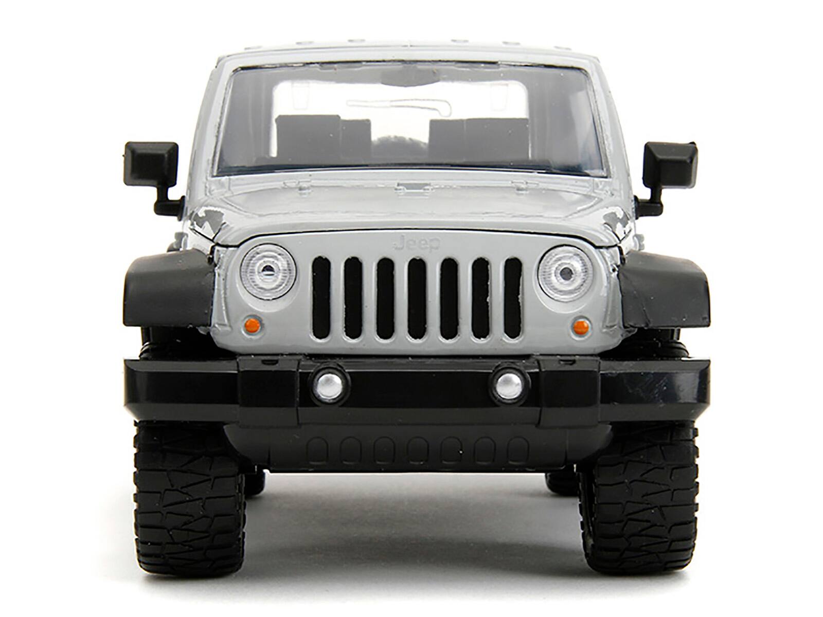 Alt View 7. Jada - 2007 Jeep Wrangler Gray and Black with Blue and White Stripes w/ Extra Wheels "Just Trucks" 1/24 Model Car by Jada - Multicolor.