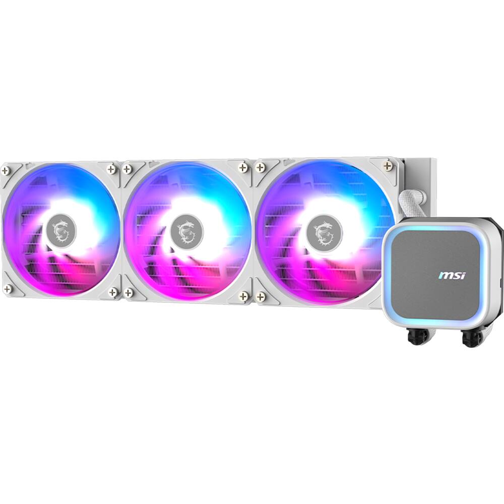 Alt View 2. MSI - MAG Coreliquid A13 360 AIO ARGB CPU Liquid Cooler CLA13360WT - White.