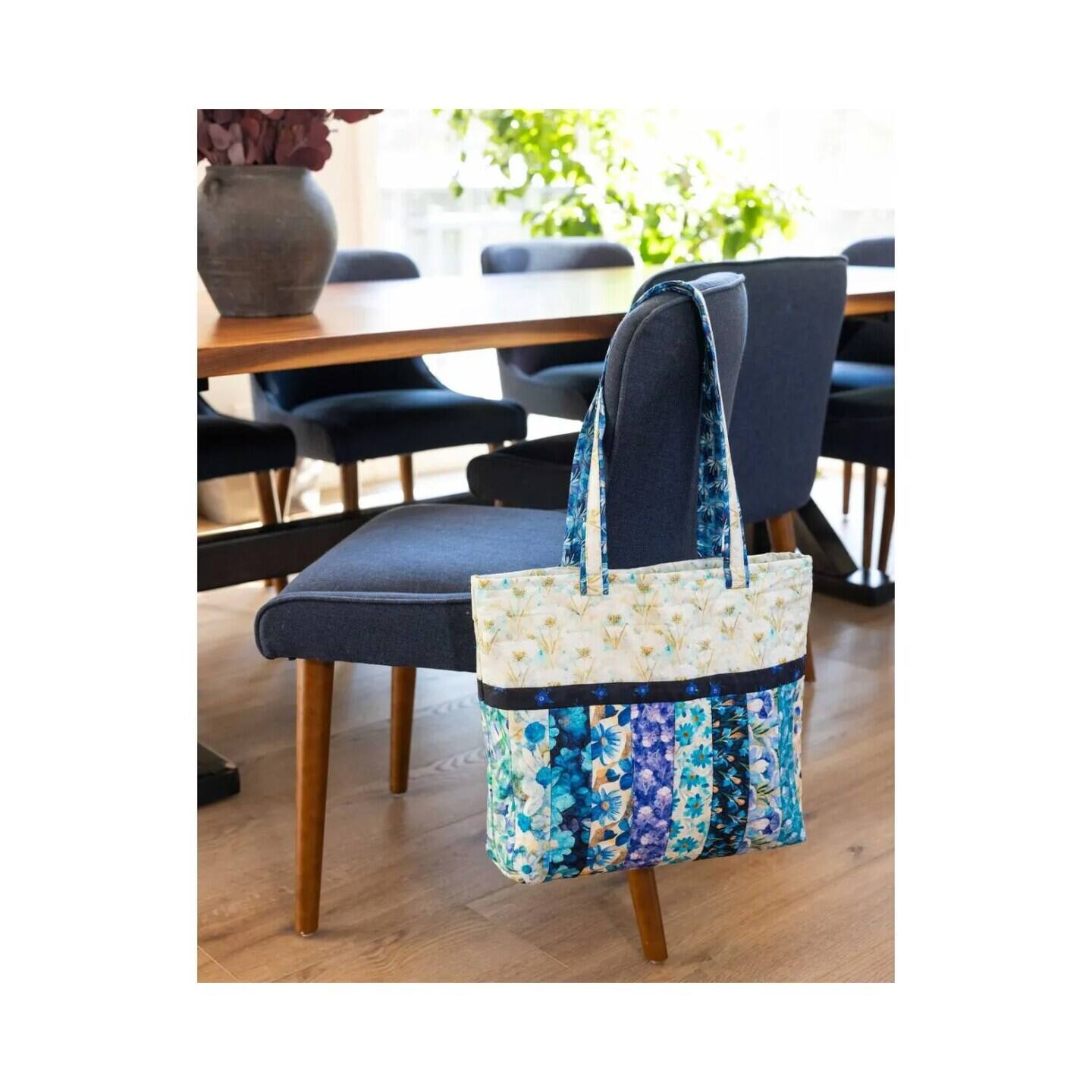 Angle. AccuQuilt - June Tailor JT-1476 Quilt As/Go Sophie Tote Bag None - White.