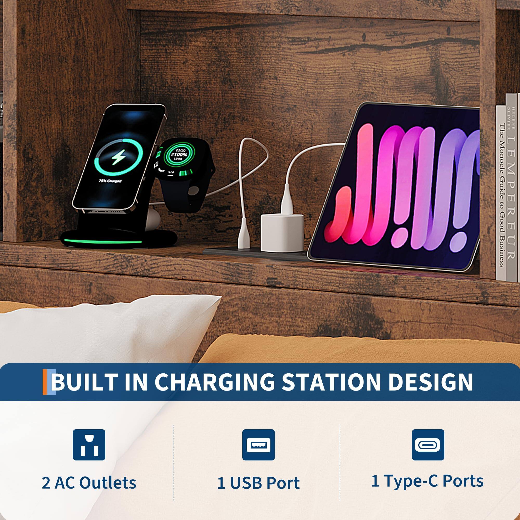 - Coe 6 r 1100% e 1N ALIVIER MEIRNE The Monocle Guide Business Good to LEMPEREUR BUILT IN CHARGING STATION DESIGN 2 AC Outlets 1 USB Port 1 Type-C Ports