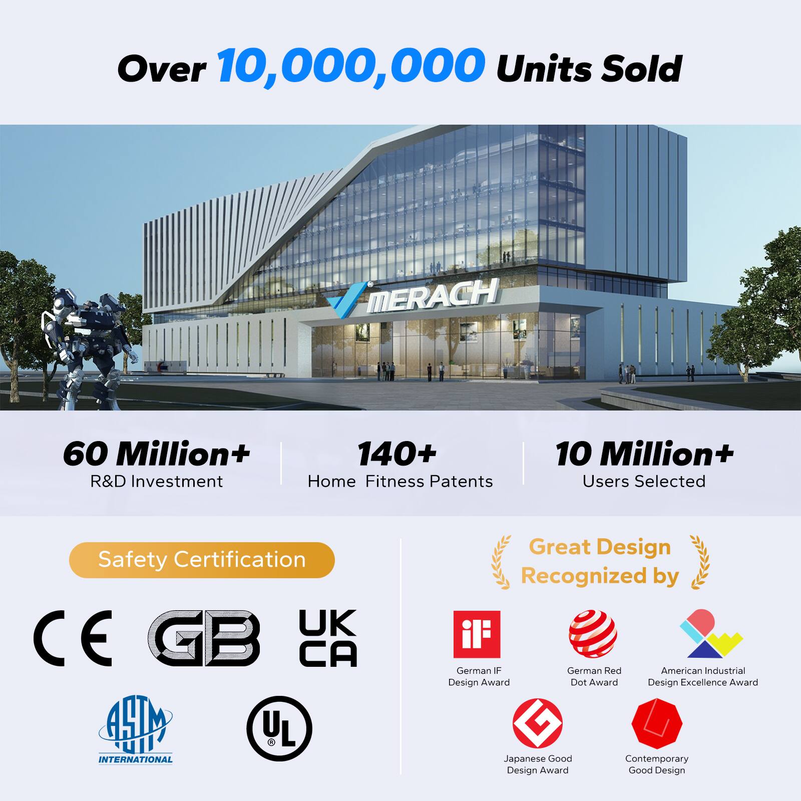 Alt View 8. MERACH - MERACH E27 Elliptical Magnetic Exercise Machine Hyper-Quiet 8 Resistance Levels - Black.