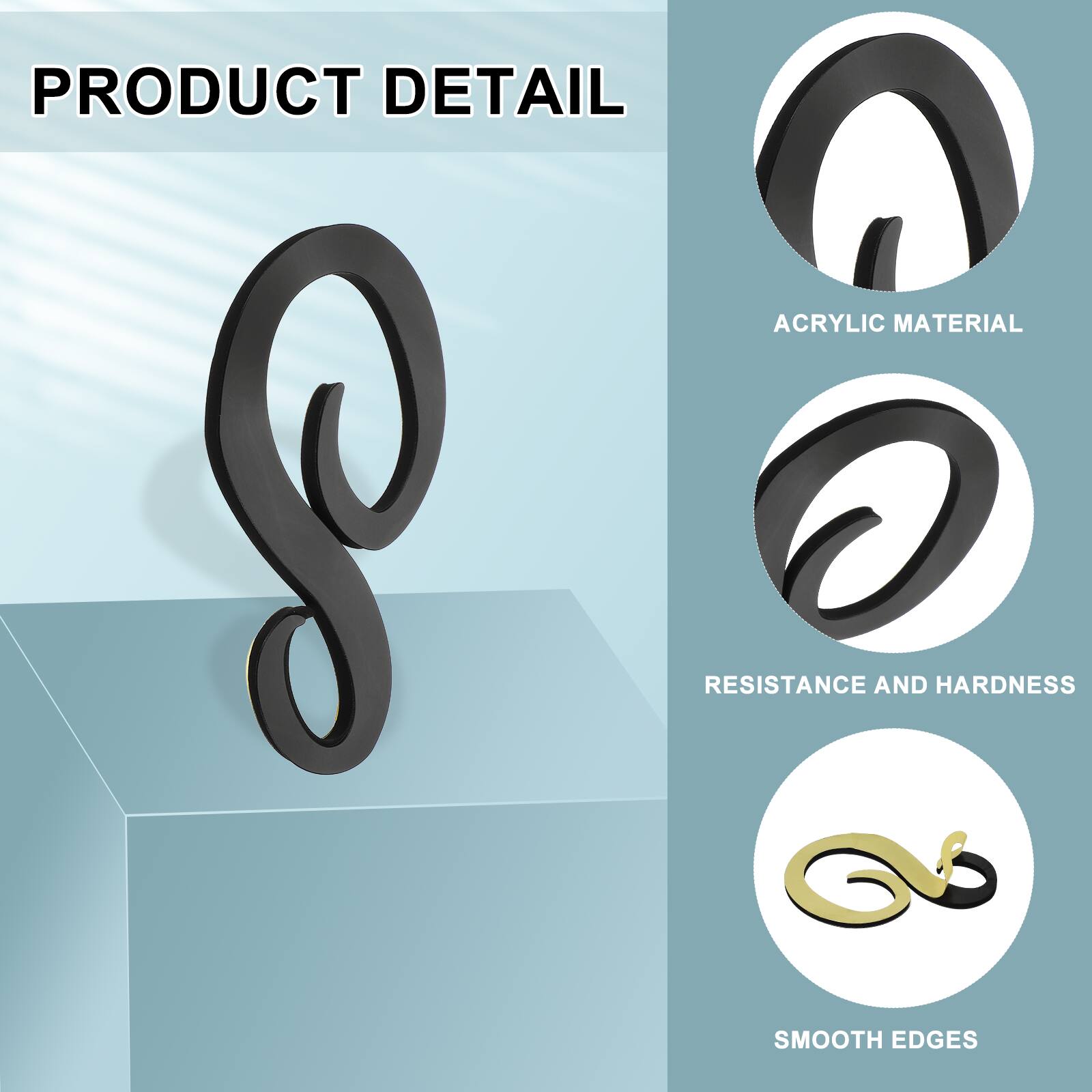 PRODUCT DETAIL

- ACRYLIC MATERIAL
- RESISTANCE AND HARDNESS
- SMOOTH EDGES