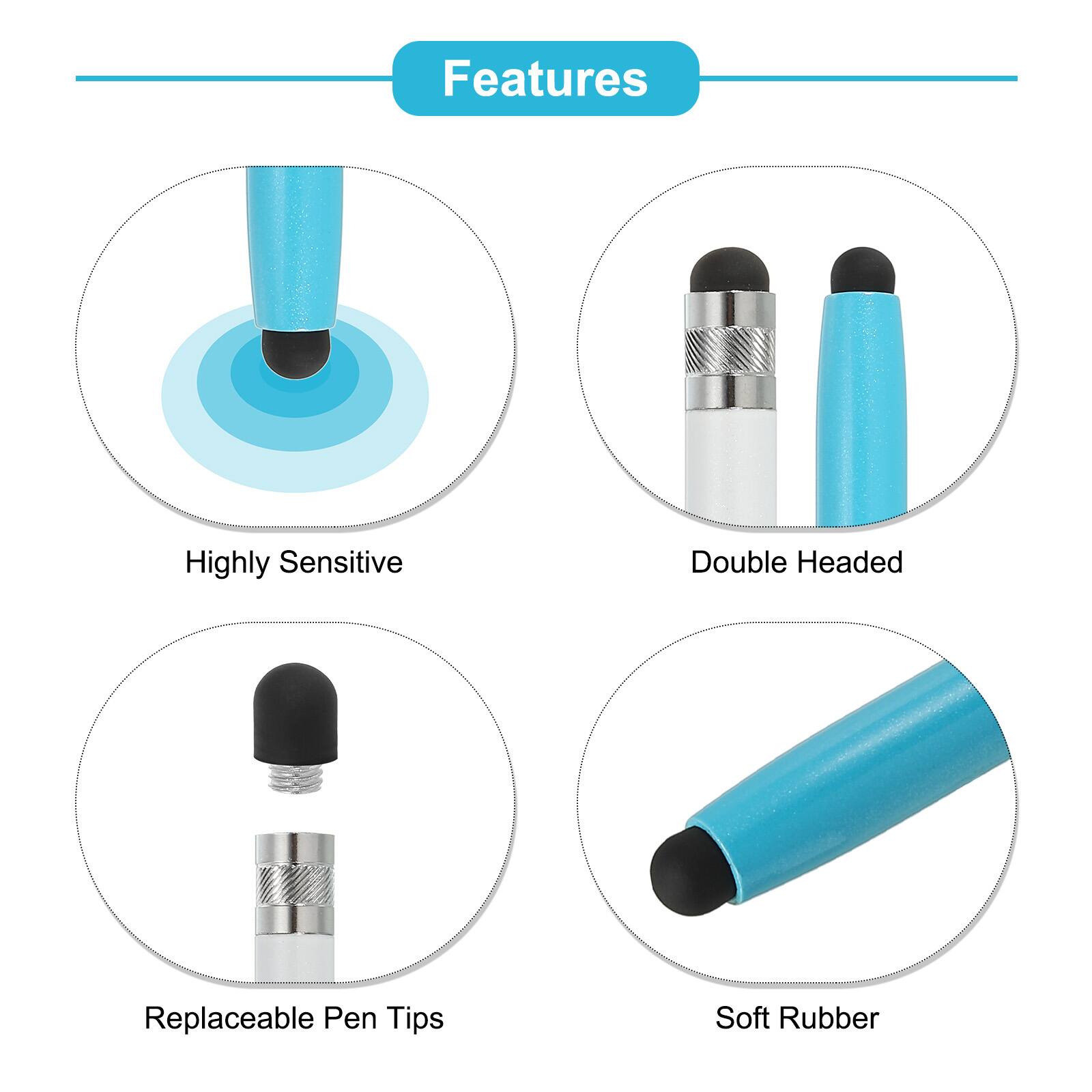 Features

- Highly Sensitive
- Double Headed
- Replaceable Pen Tips
- Soft Rubber
