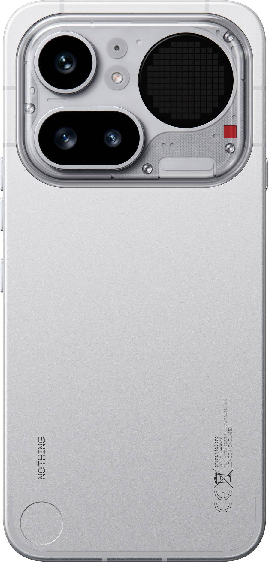 NOTHING LIMITED TECHNOLOGY LIMITED  
4a) pro A069P  
TECHNOLOGY ENGLAND  
NOTHING LONDON  
CEX  
MODEL NOTHING LONDON  
CE069P  
NOTHING LIMITED  
NOTHING LONDON ENGLAND  
CE069P