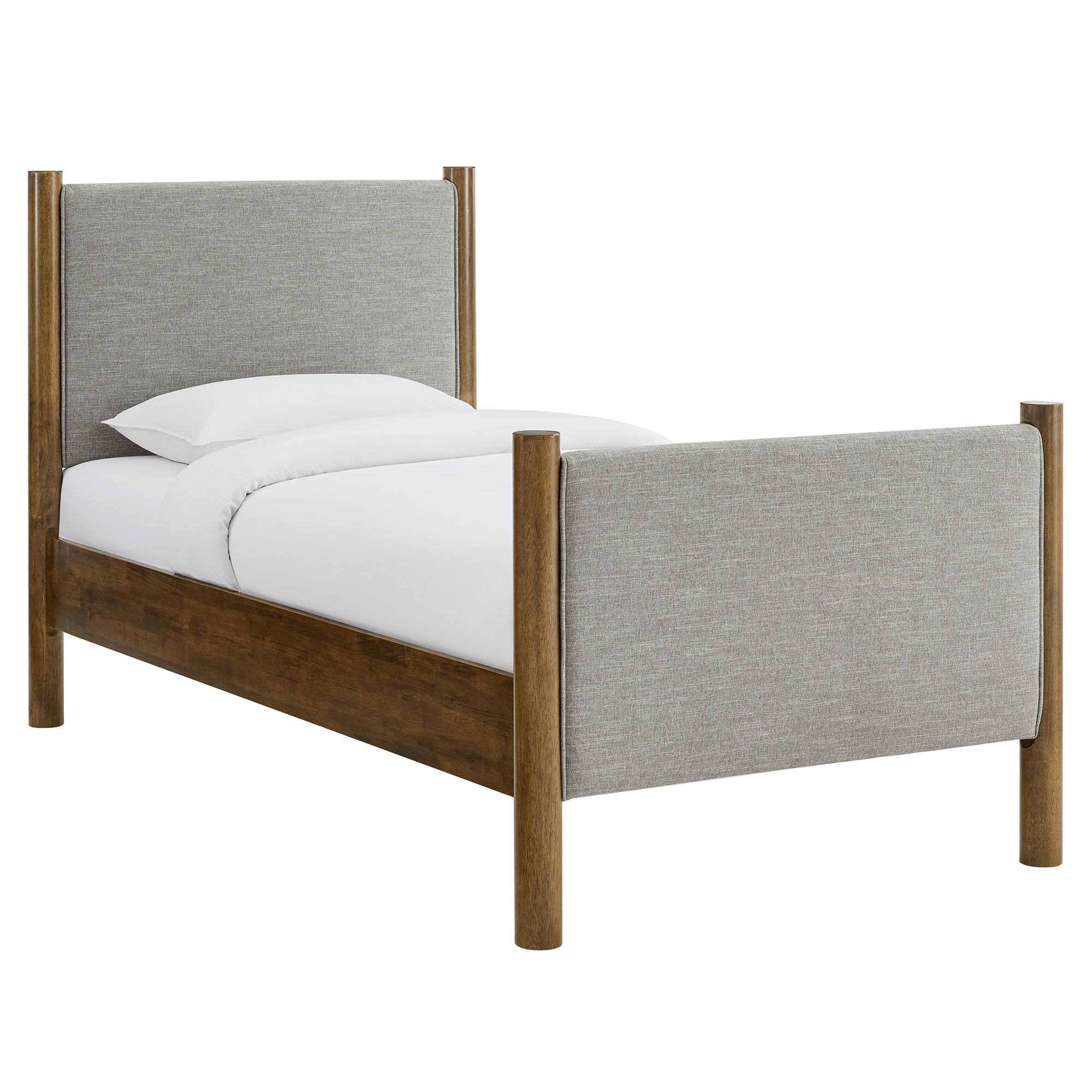 Angle. Modway - Solana Arched Performance Velvet King Platform Bed - Oatmeal.