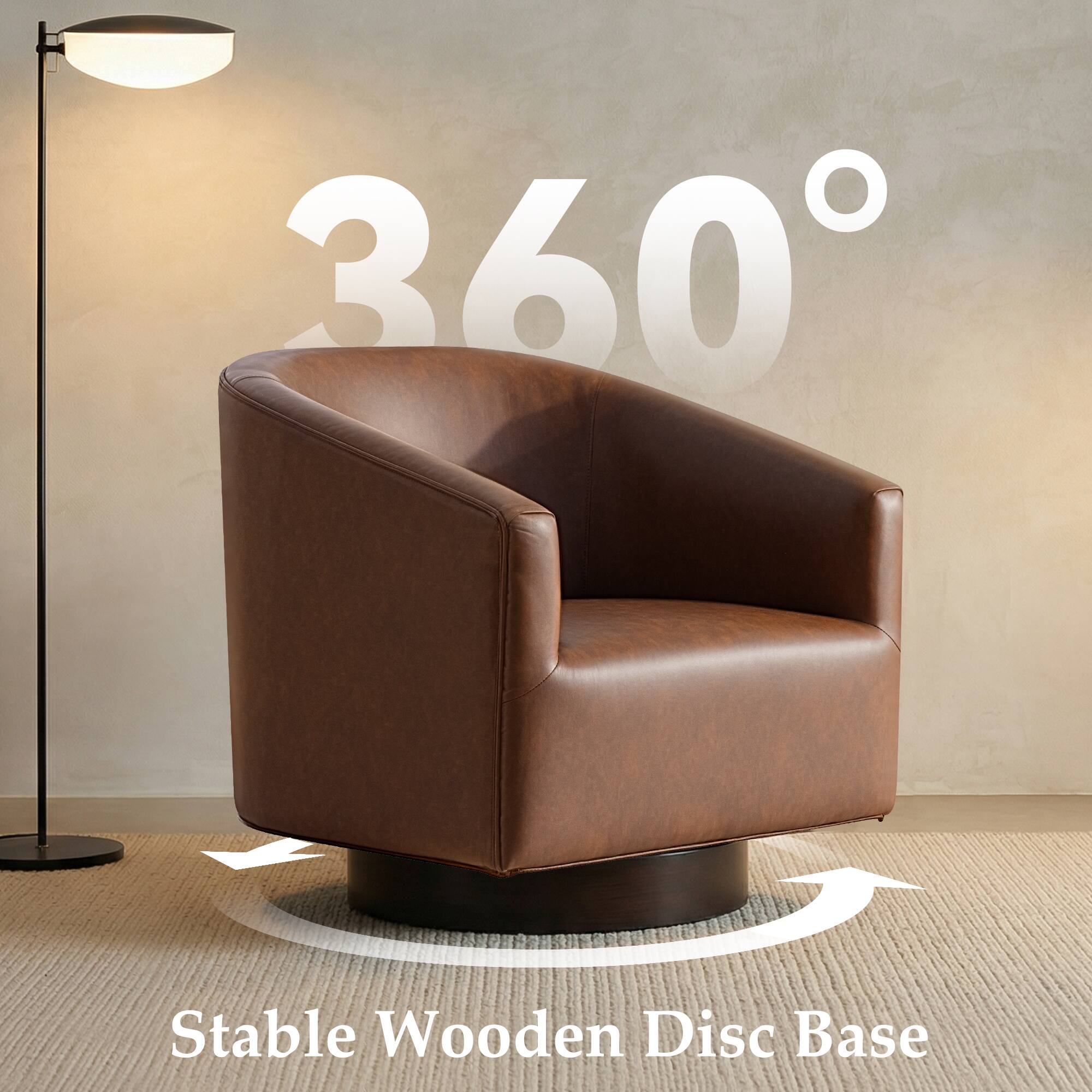 360°  
Stable Wooden Disc Base