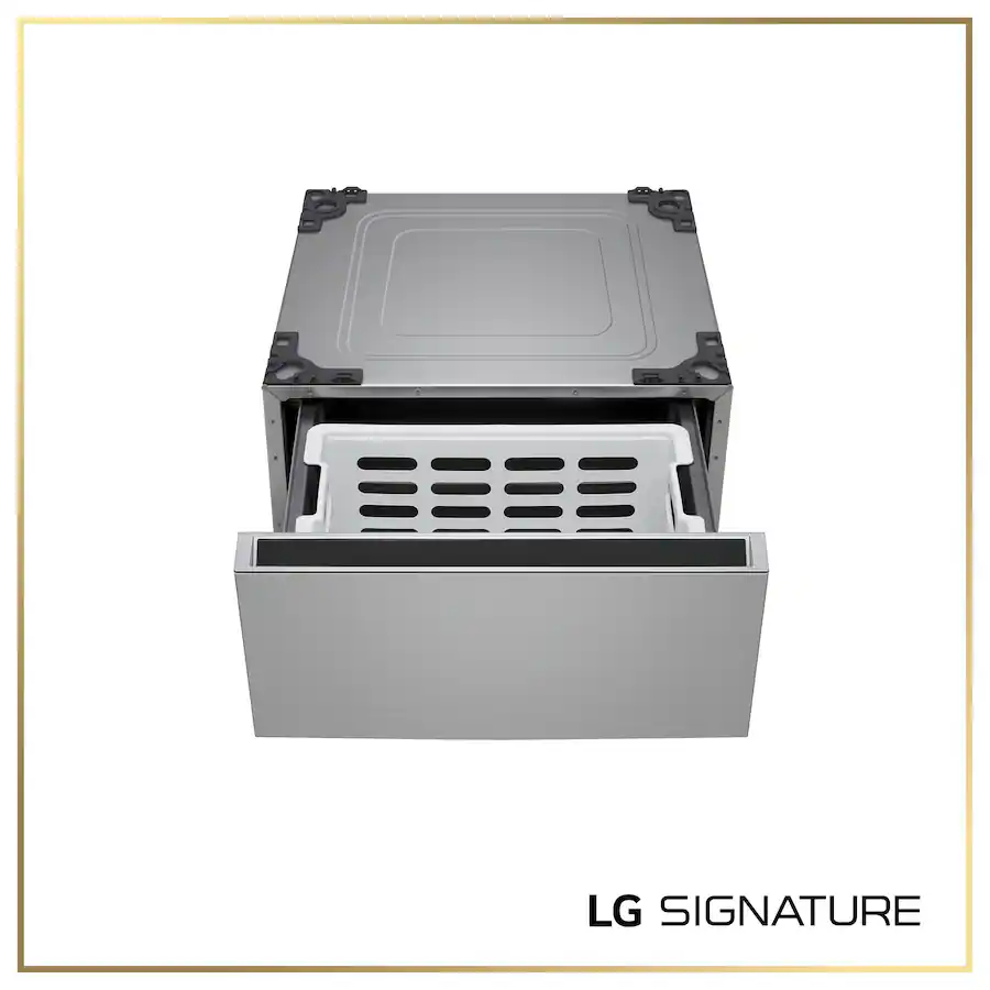 Lg Stackable Smart Washer SIGNATURE 29 in Wide Laundry Pedestal with Storage Drawer for select LG ...