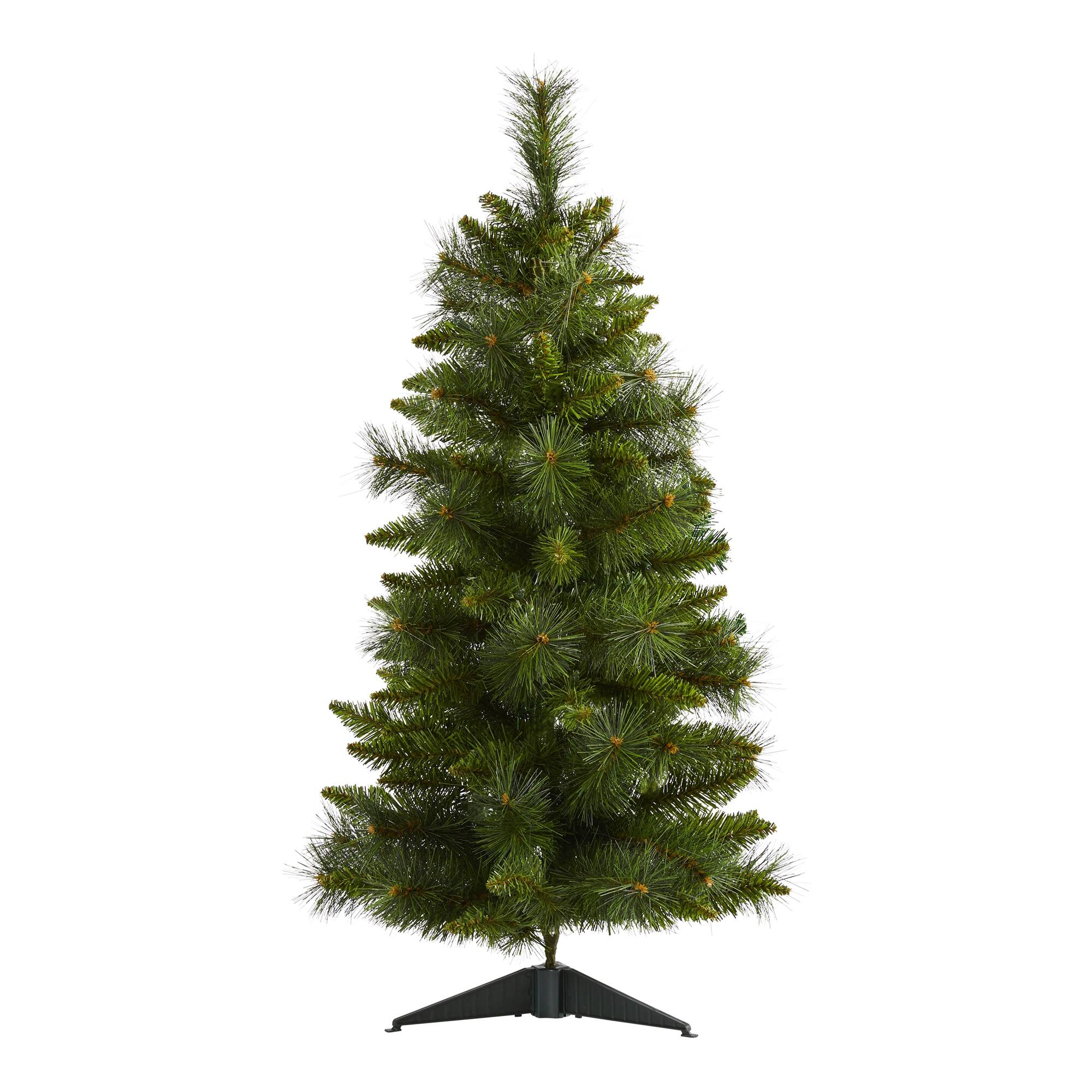 Back. BreeBe - 3’ New Haven Christmas Tree w/50 Clear LEDs and 93 Tips - Green.