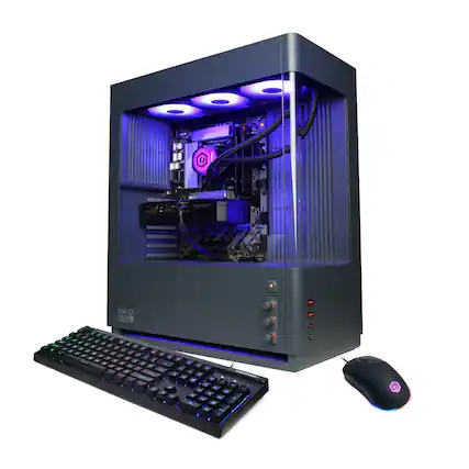 New! - CyberPowerPC - Gaming Desktop - Intel Core Ultra 7 270K Plus - NVIDIA GeForce RTX 5070 12GB - 32GB DDR5 - 2TB PCIe 4.0 SSD Storage - Gray