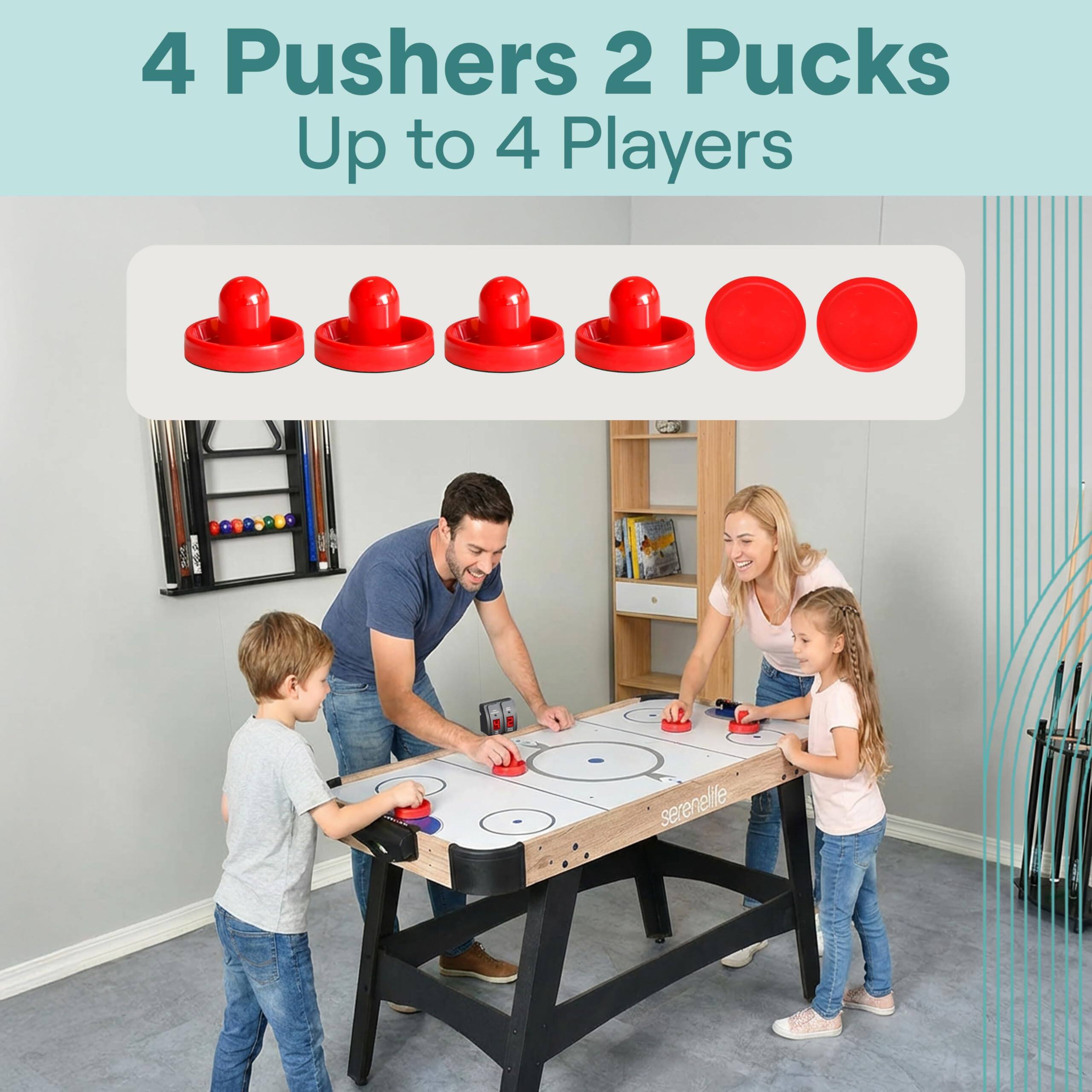 4 Pushers 2 Pucks  
Up to 4 Players