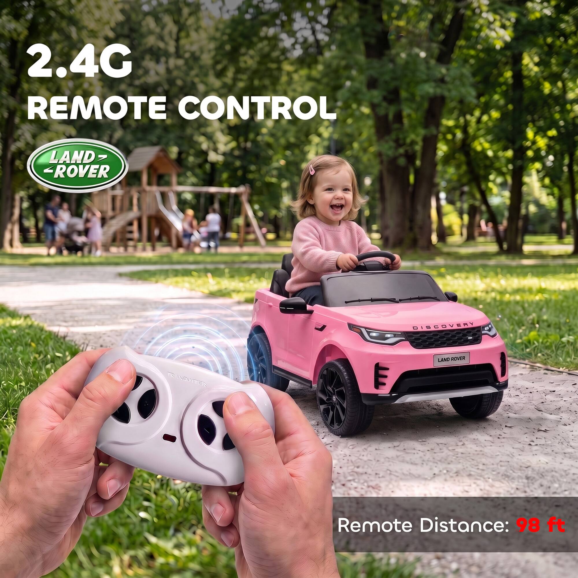 2.4G REMOTE CONTROL  
LAND ROVER  
DISCOVERY  
100 BINSVITER  
E  
LAND ROVER  
Remote Distance: 98 ft