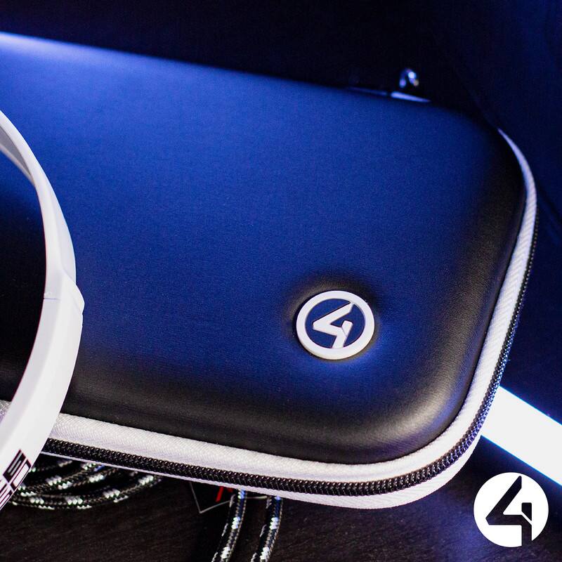 Alt View 8. 4Gamers - Premium Hard Shell Travel Case LOOK for Nintendo Switch, OLED & Switch Lite - Black with white trim SWL-01BLK-WHT-4G - Black.