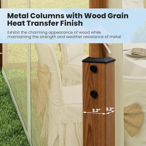 Metal Columns with Wood Grain Heat Transfer Finish

Exhibit the charming appearance of wood while maintaining the strength and weather resistance of metal

3.2" 3.2"