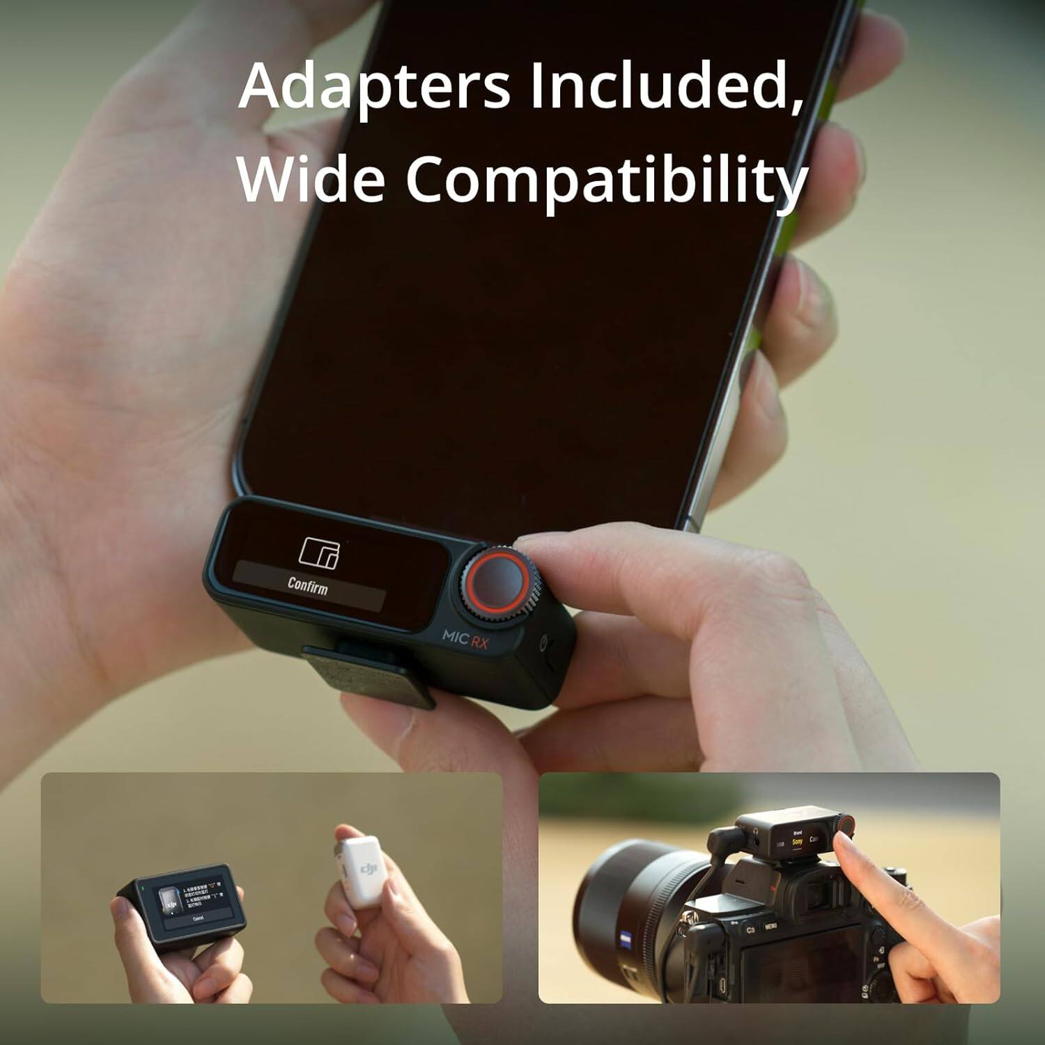 Adapters Included, Wide Compatibility

Confirm MIC RX - L