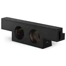 Front. QPower - QPower Dual 10" Sub Box for Chevy Silverado 1500, GMC Sierra 1500 (Non-HD) 04-06 - Black.