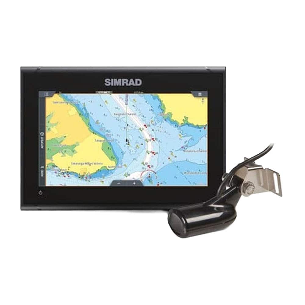 Simrad - GO9 XSE with HDI Transducer and C-MAP GPS DISCOVER Chart With Touchscreen - Black