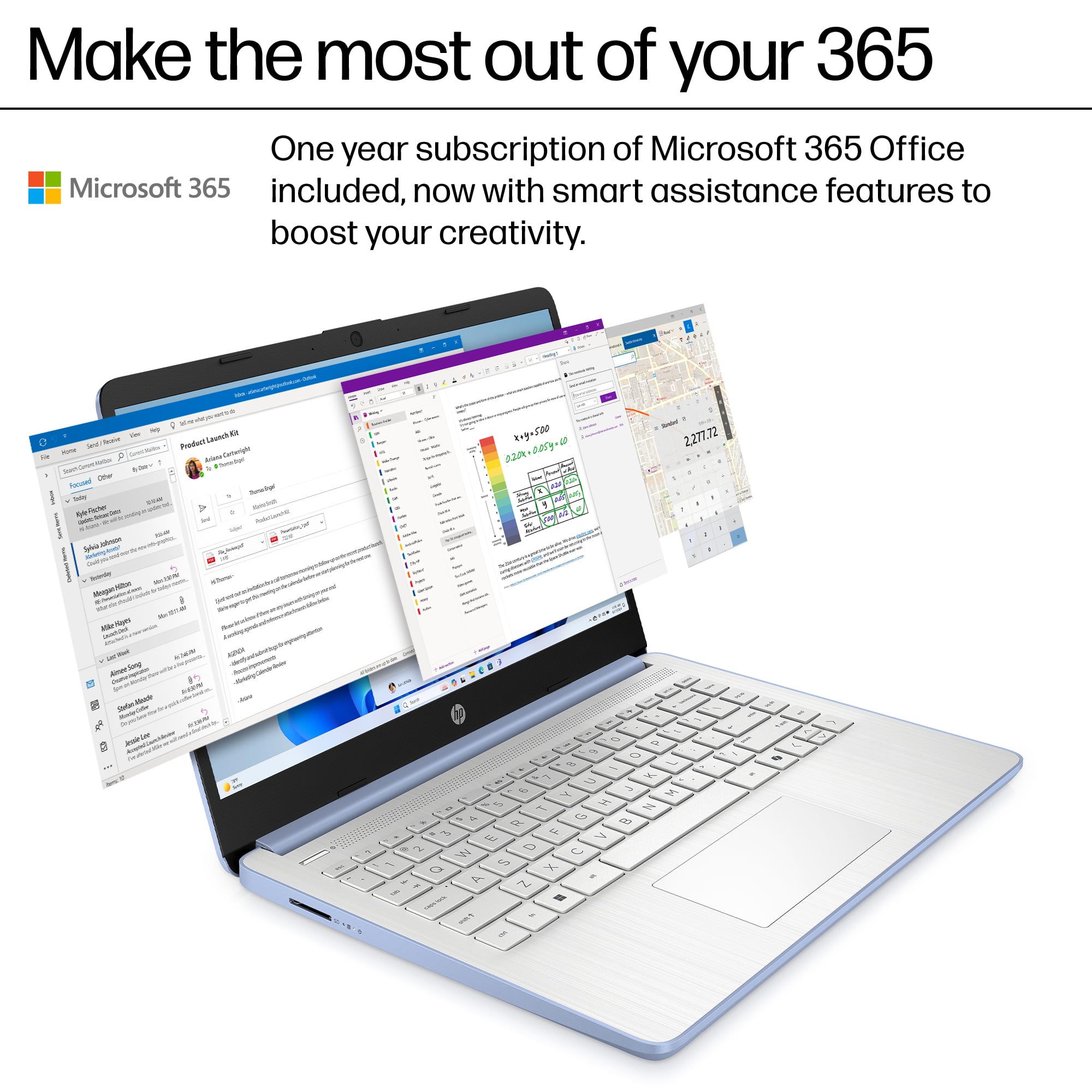 Make the most out of your 365 One year subscription of Microsoft 365 Office. Microsoft 365 included, now with smart assistance features to boost your creativity.