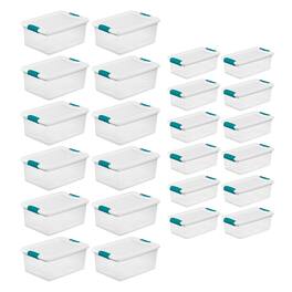 Sterilite - 15 Qt Stackable Storage Boxes & 6 Qt Organizing Bins, 12 Pack Each