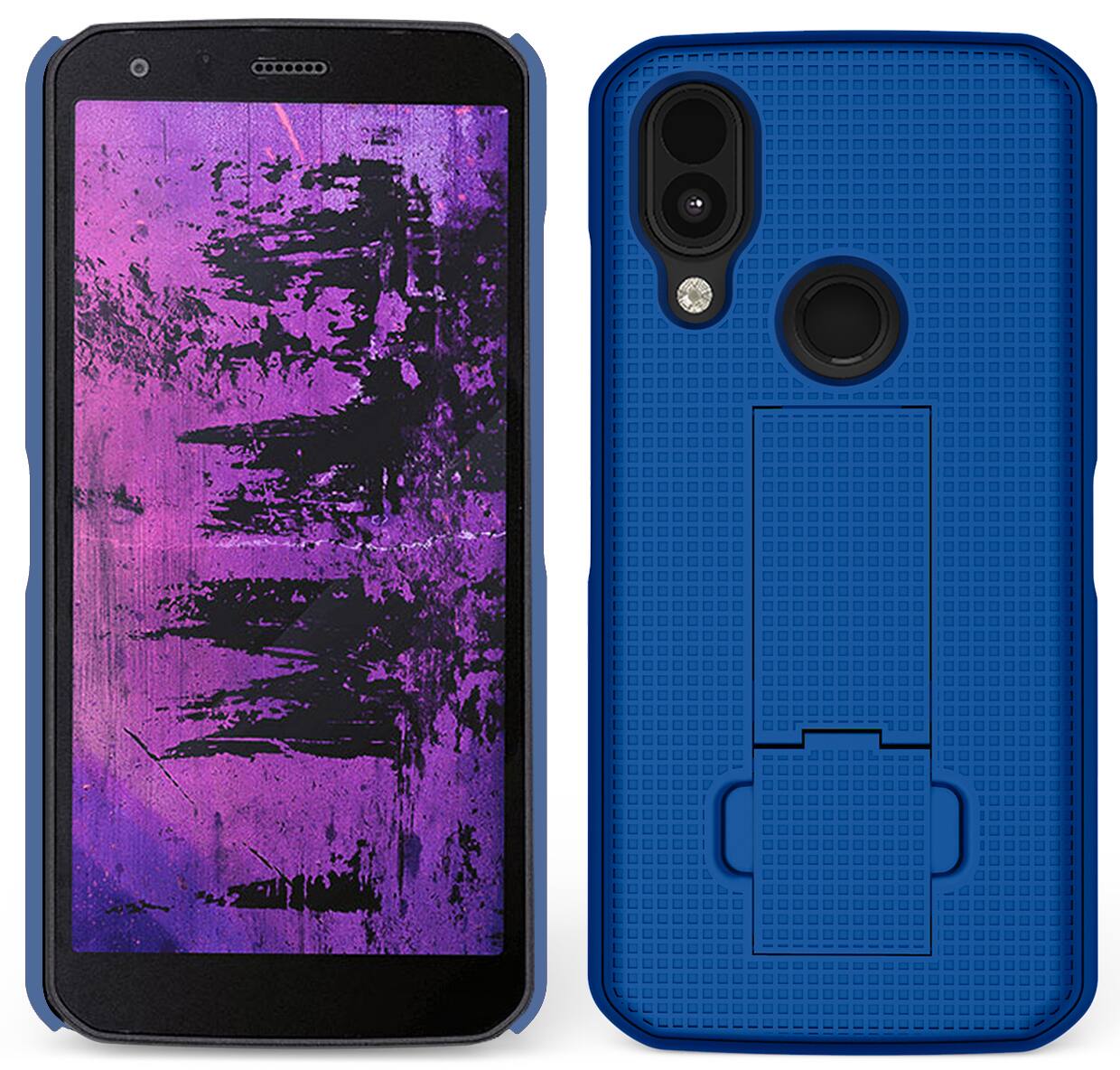 Alt View 2. Nakedcellphone - Slim Case for CAT S62 Pro Phone (with Kickstand) - Blue.