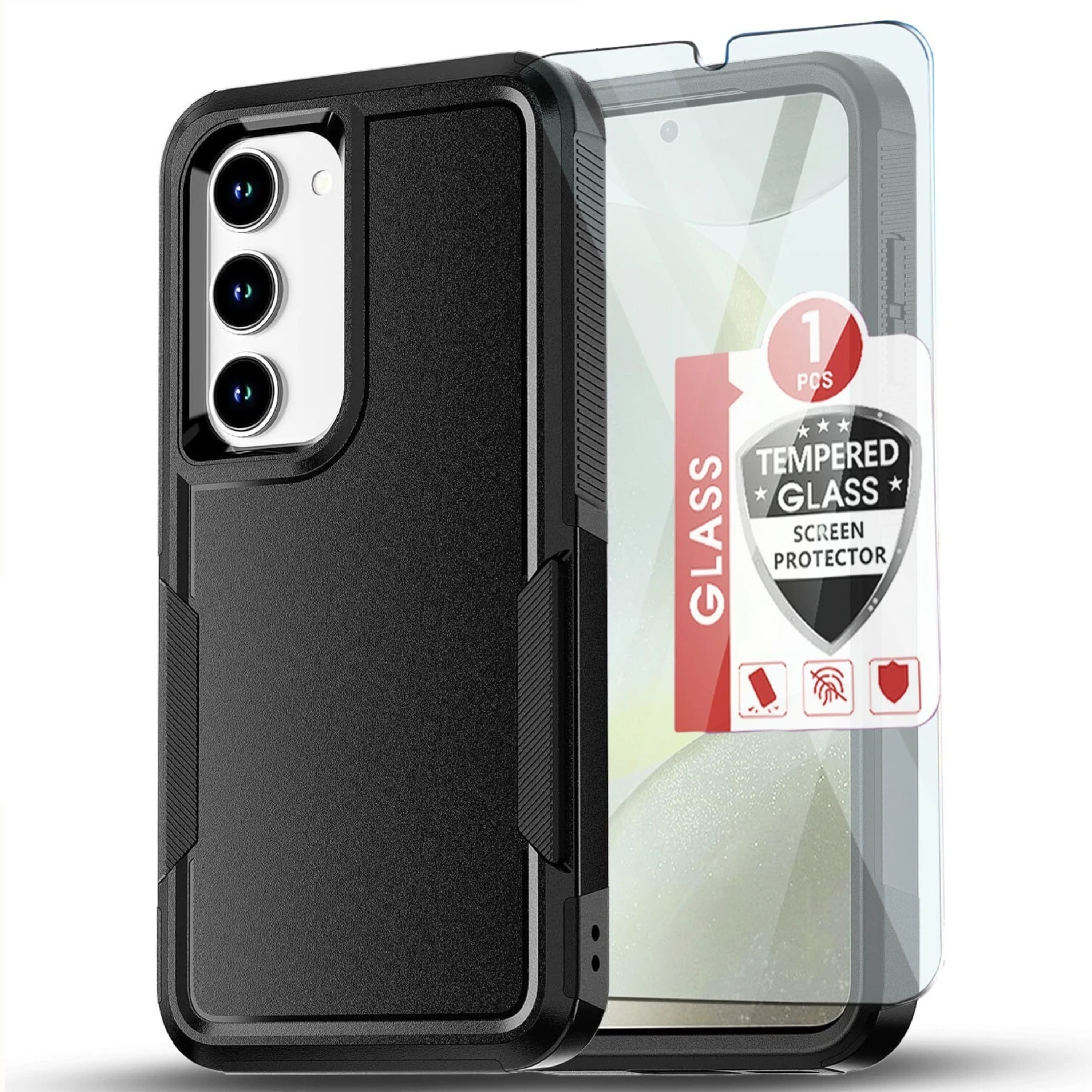 Kitcheniva - Tough Armor Protective Cover With Tempered Glass For Samsung Galaxy A15 5G - Black price history on PriceWatchPro