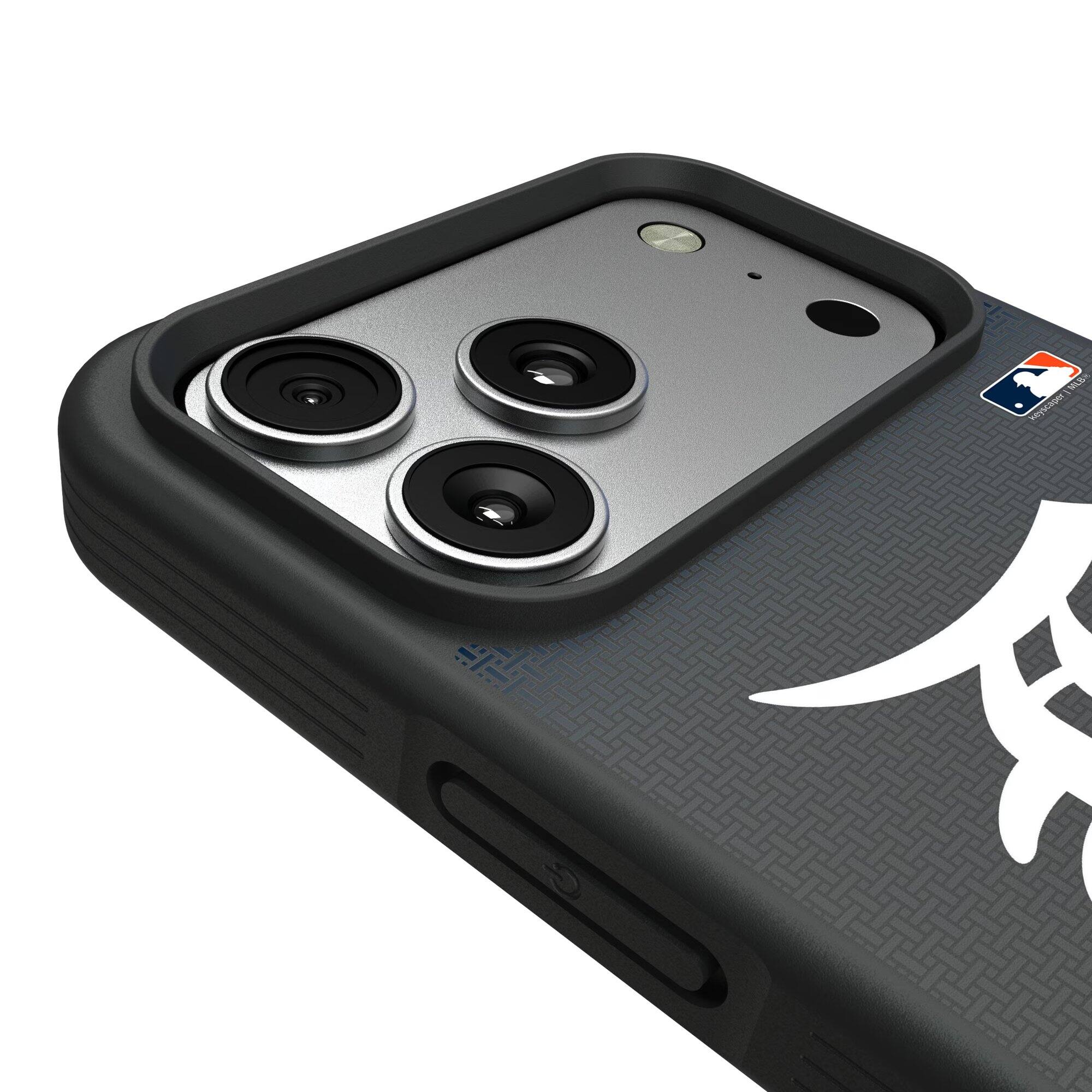 Alt View 2. Keyscaper - Detroit Tigers Bump Case with 8.2ft Drop Protection - 13 Pro Max - Black.