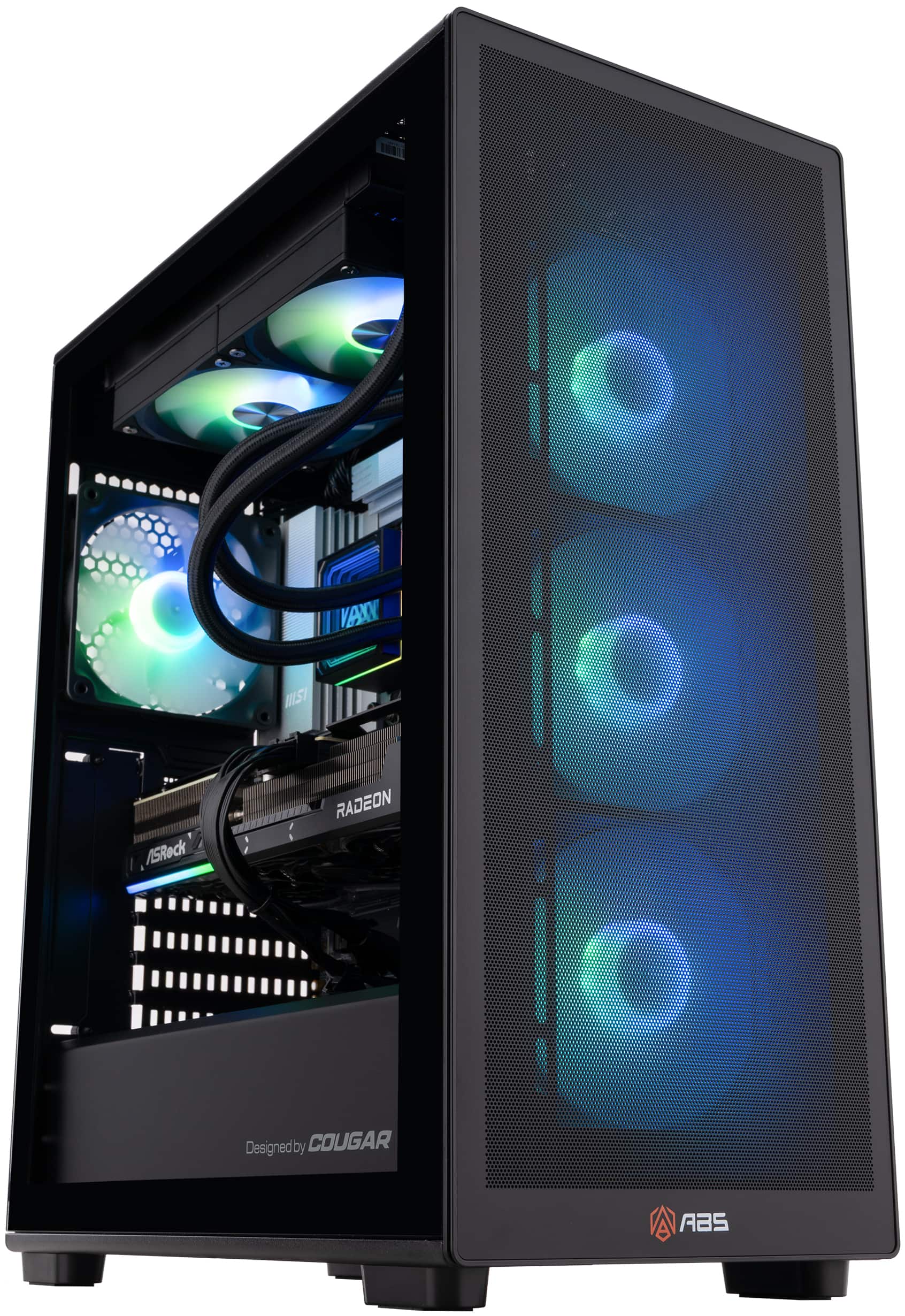 ADVANCED BATTLESTATIONS - ABS Stratos Ruby Gaming PC - Windows 11 - AMD Ryzen 7 9800X3D - Radeon RX 9070 XT - 32GB DDR5 6400MHz - 1TB M.2 SSD - Black