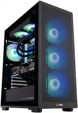ADVANCED BATTLESTATIONS - ABS Stratos Ruby Gaming PC - Windows 11 - AMD Ryzen 7 9800X3D - Radeon RX 9070 XT - 32GB DDR5 6400MHz - 1TB M.2 SSD - Black