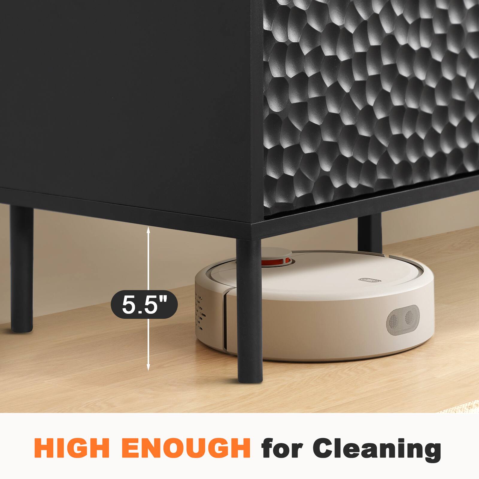 5.5" HIGH ENOUGH for Cleaning