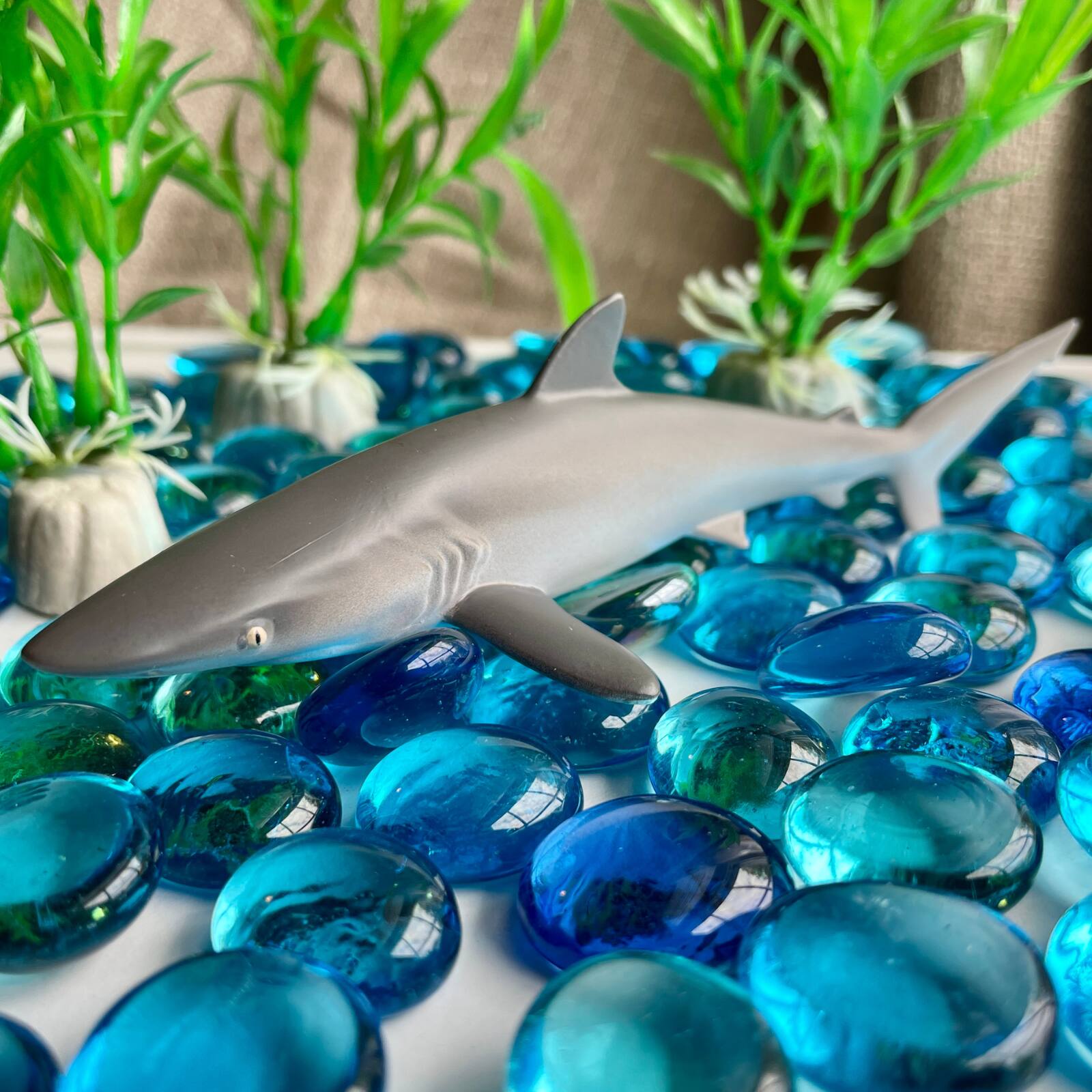 Angle. Safari Ltd. - Silky Shark Toy Figurine.