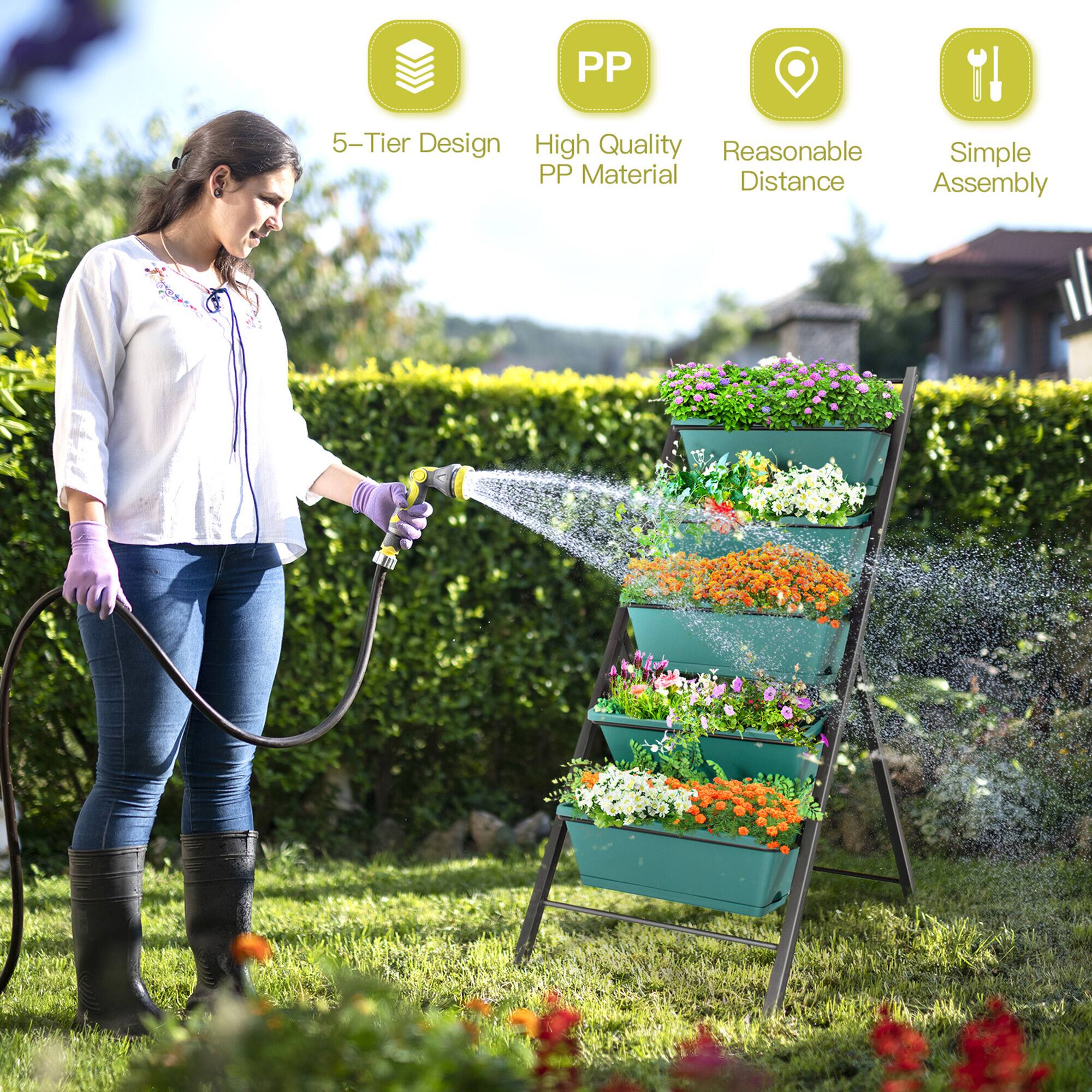 5-Tier Design  
High Quality PP Material  
Reasonable Distance  
Simple Assembly