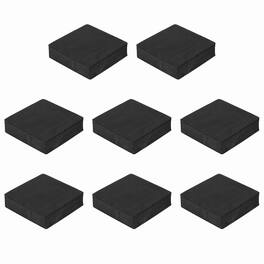 Unique Bargains - Single Sided Speaker Isolation Pads 70x70x20mm Square EVA Acoustic Foam Anti-Vibration Feet for Speaker Subwoofer, 8pcs - Black