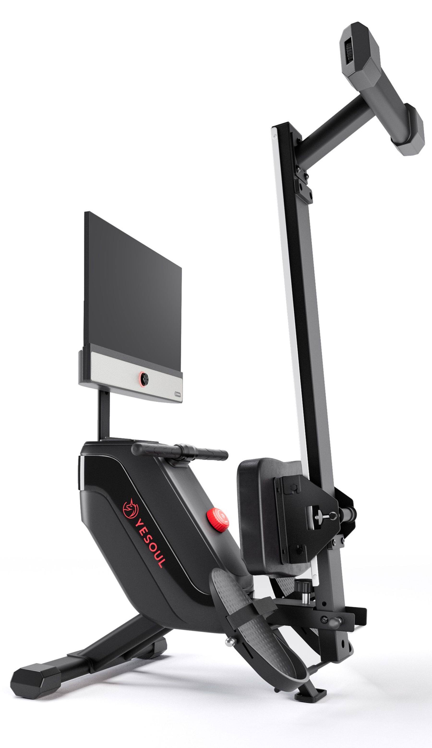Left. Yesoul - YESOUL ROWER R1 PLUS w/ 21.5" HD screen. Multimedia casting, immersive audio, 6W speakers, track real-time data, Black - Black.