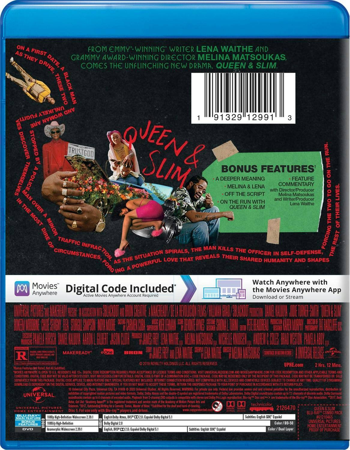 Back. Queen & Slim (DVD + Digital) [Blu-ray].