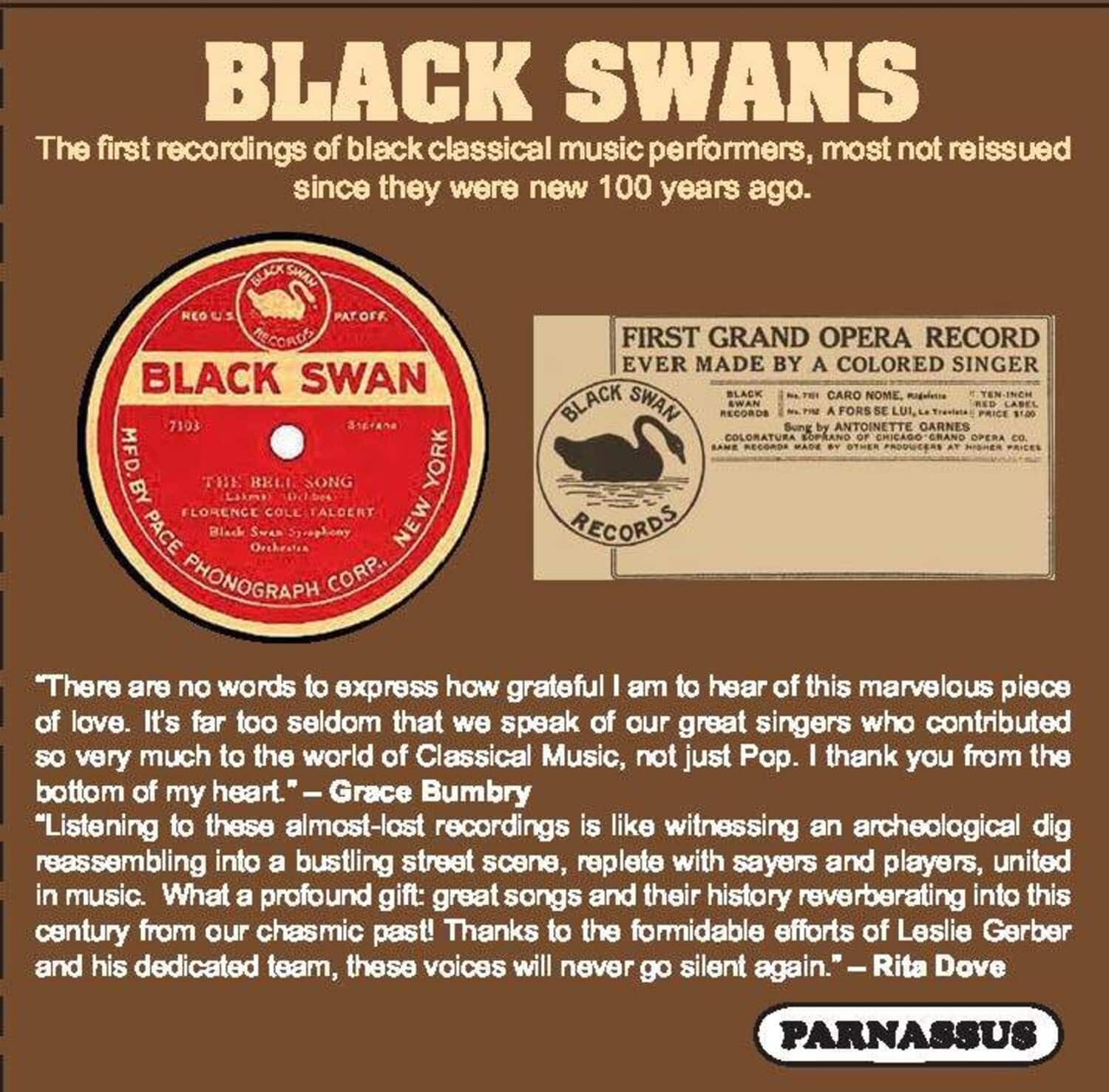 Harry Burleigh - BLACK SWANS: Earliest African-American Classical Stars  - COMPACT DISCS