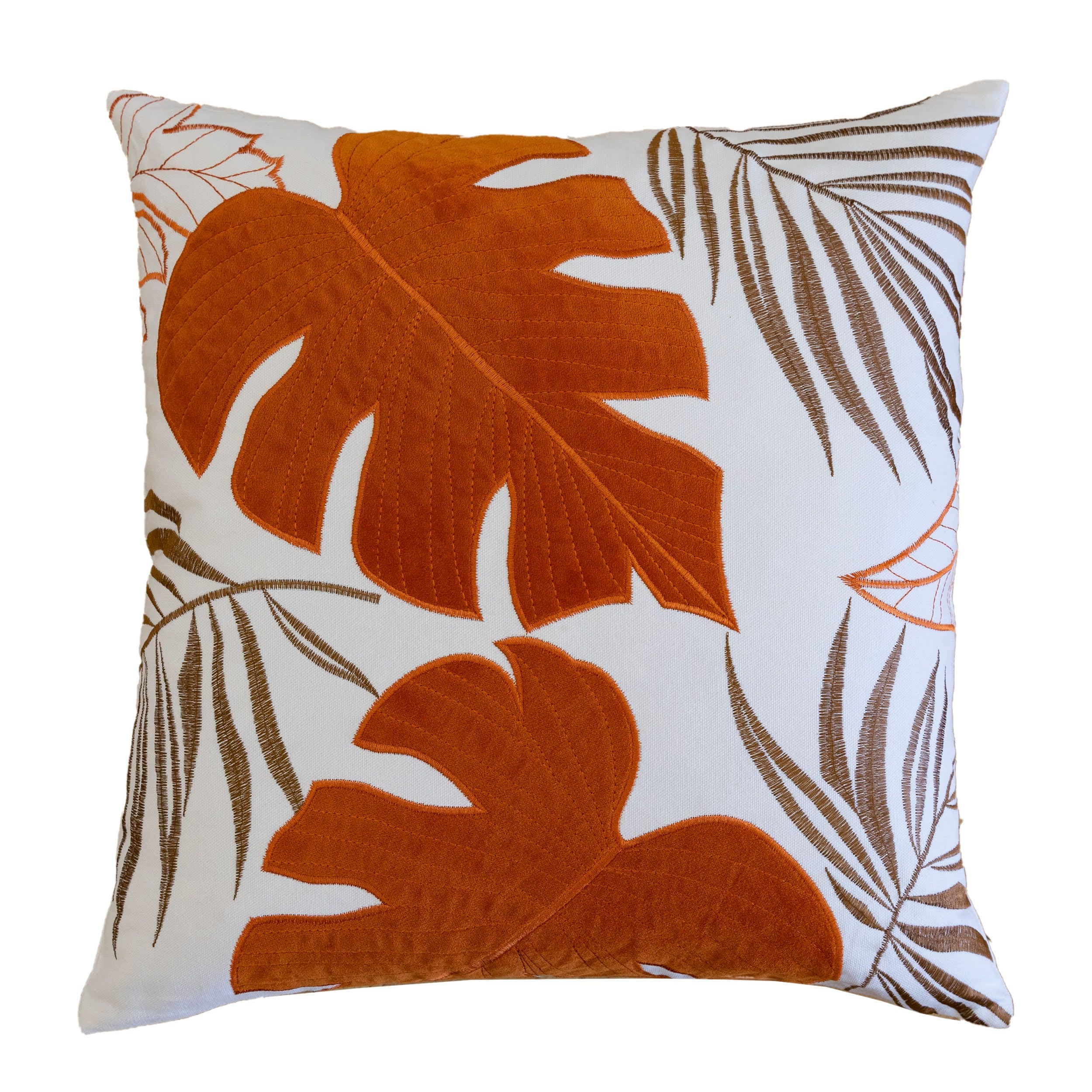 TinyHomie - Autumn Vibes Leaf Accent Pillow - Blue