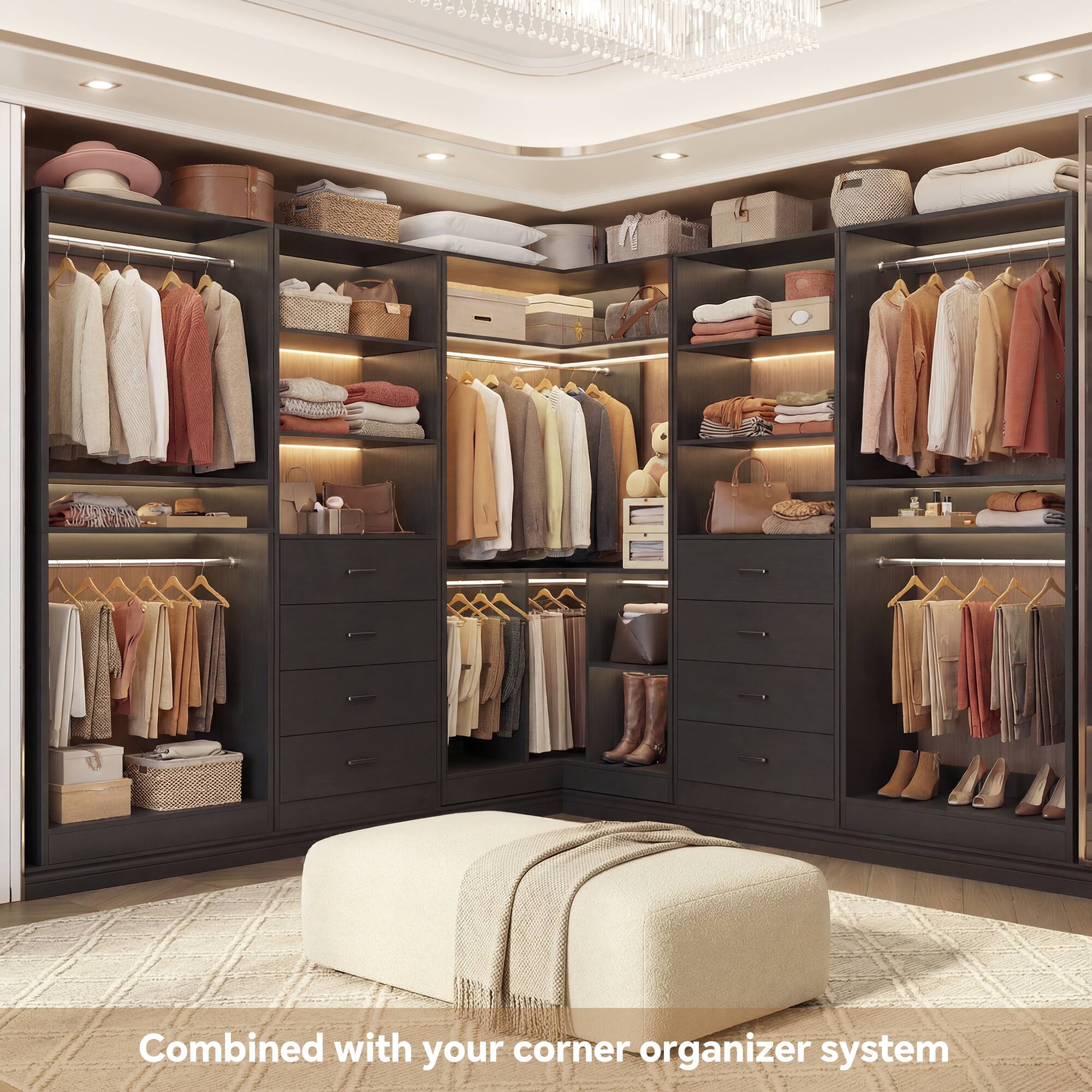Combined with your corner organizer system