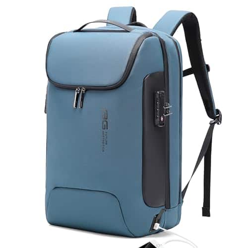 Live At Space - Men s Anti theft Backpack Waterproof Fashion Travel Backpacks High Tech With Usb3 0 Charging Port Business Laptop Fits - Light Blue