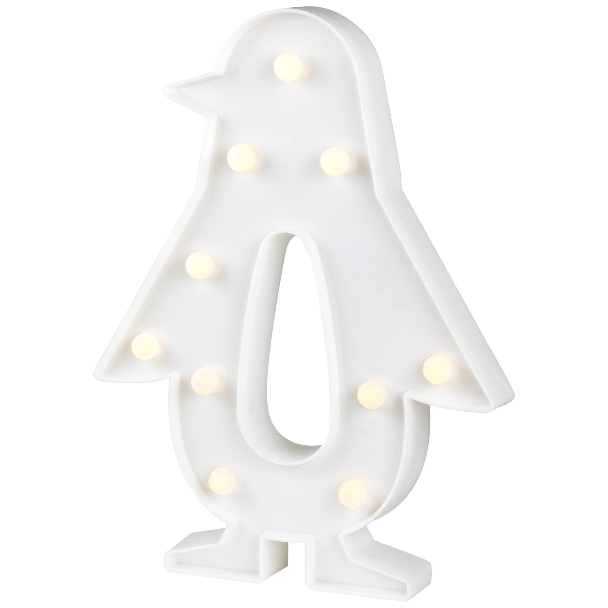 Alt View 3. Northlight - LED Lighted Penguin Marquee Wall Art - 10.25" - White - White.