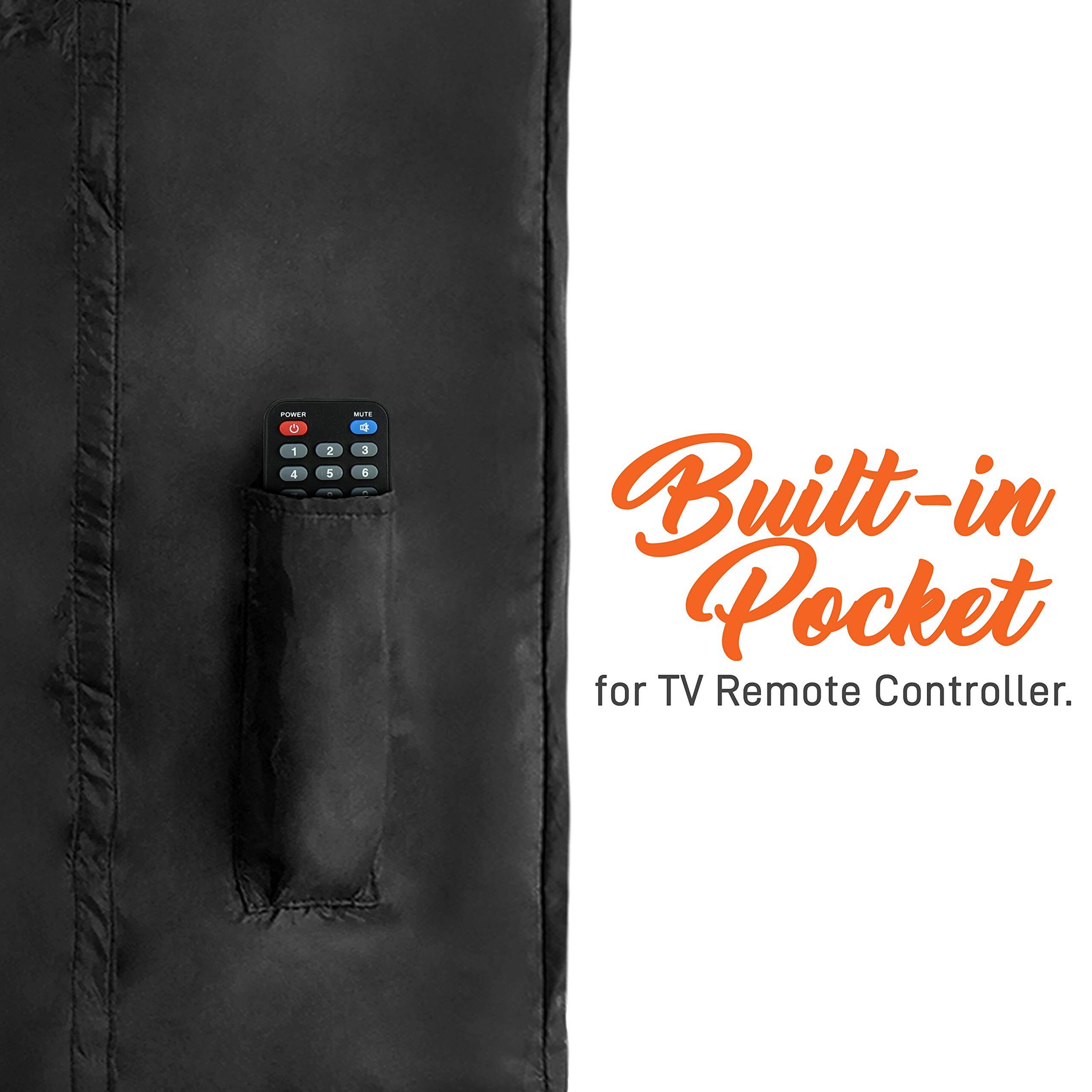 Built-in Pocket for TV Remote Controller.