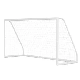 VEVOR - Soccer Goal 12 x 6 FT PVC Soccer Goal for Backyard with PE Net, Portable & Weatherproof, with High-Strength Net - White