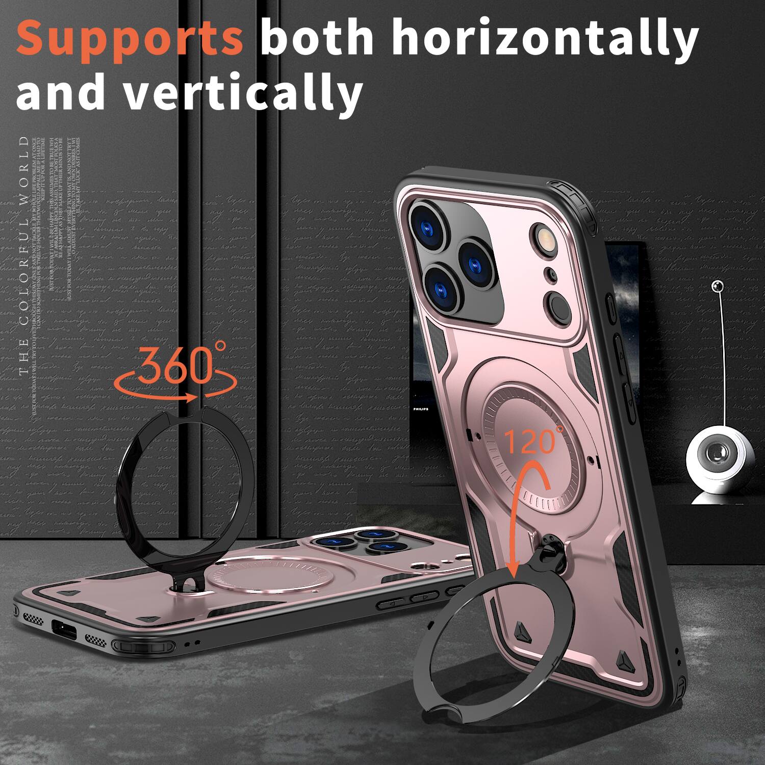Supports both horizontally and vertically