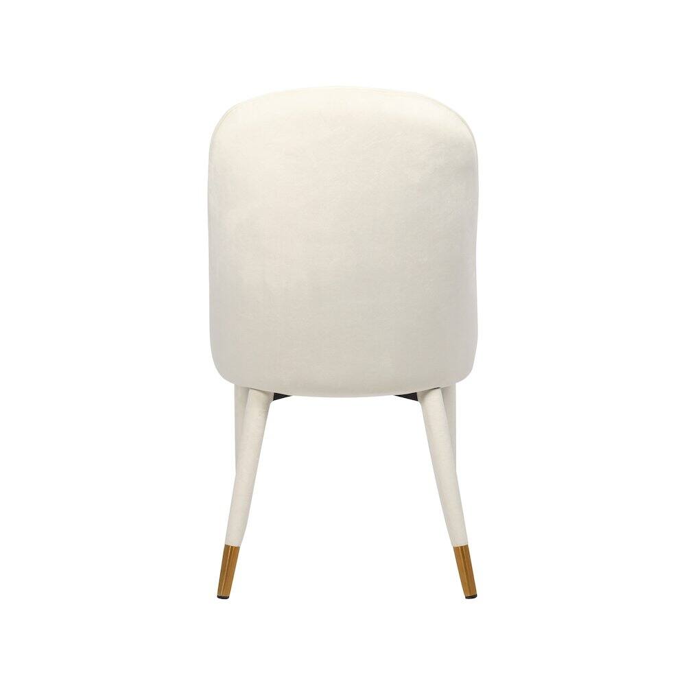 Alt View 1. Meridian Furniture - Belle Cream Velvet Dining Chair, Set of 2 - Beige.