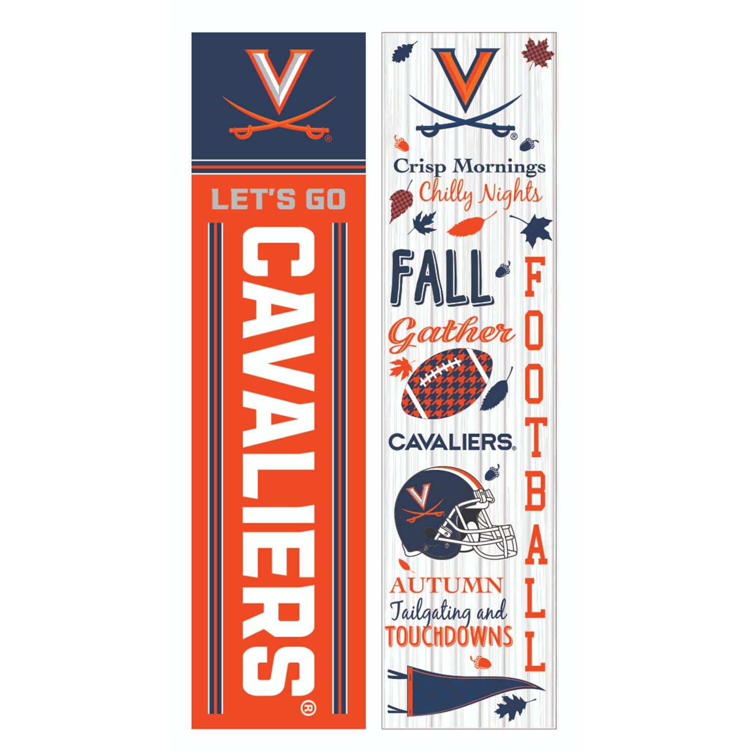 Evergreen Enterprises - Virginia Cavaliers 47" Double Sided Fall Leaner Fan Sign - Multicolor