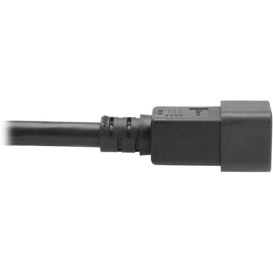 Alt View 4. Tripp Lite - Eaton Tripp Lite Series Power Cord, C20 to C21 - Heavy-Duty, 20A, 250V, 12 AWG, 5 ft. (1.5 m), Black - For Network - Black.
