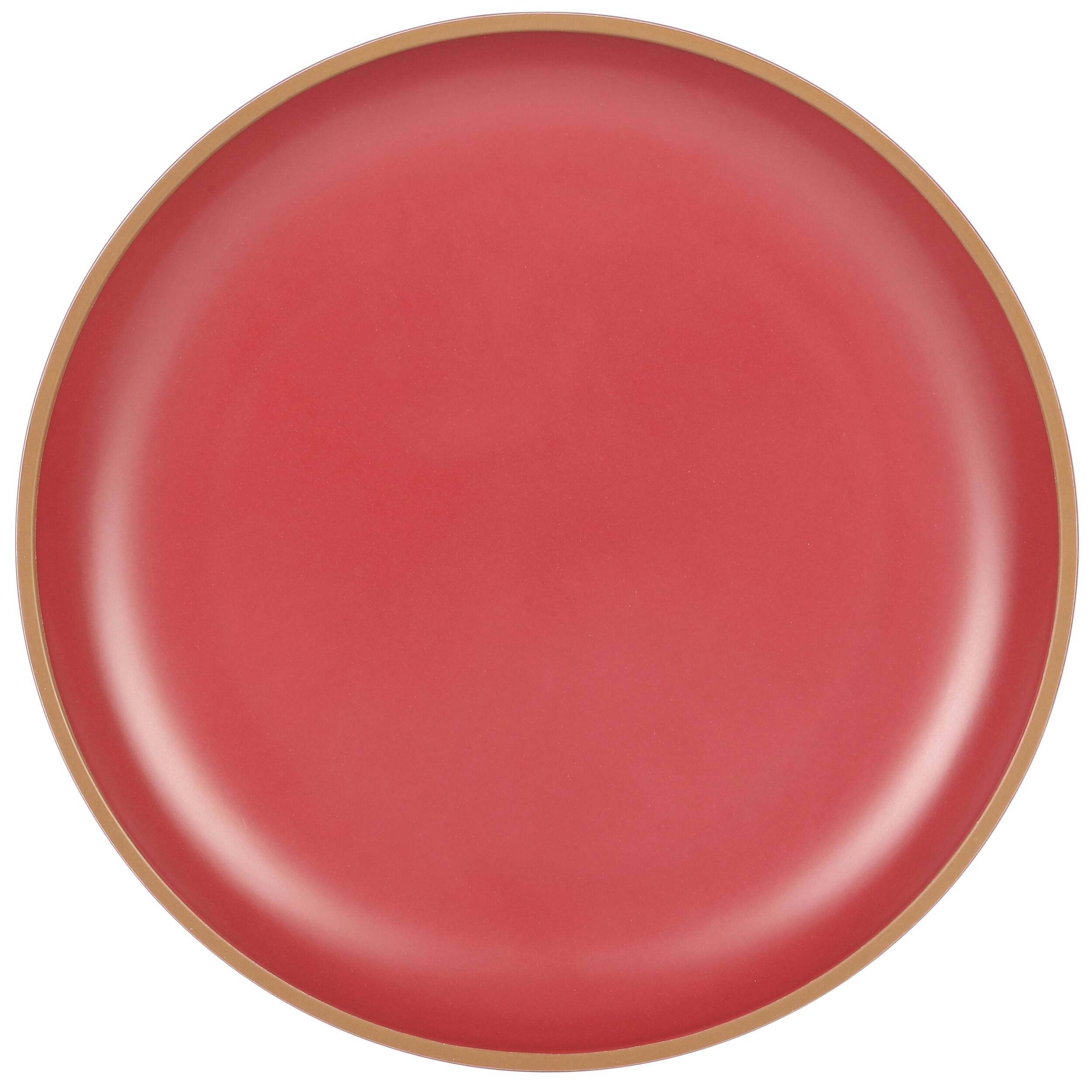 Alt View 2. Gibson - Gibson Home Rockabye 12 Piece Double Bowl Malemine Dinnerware Set in Red - Red.